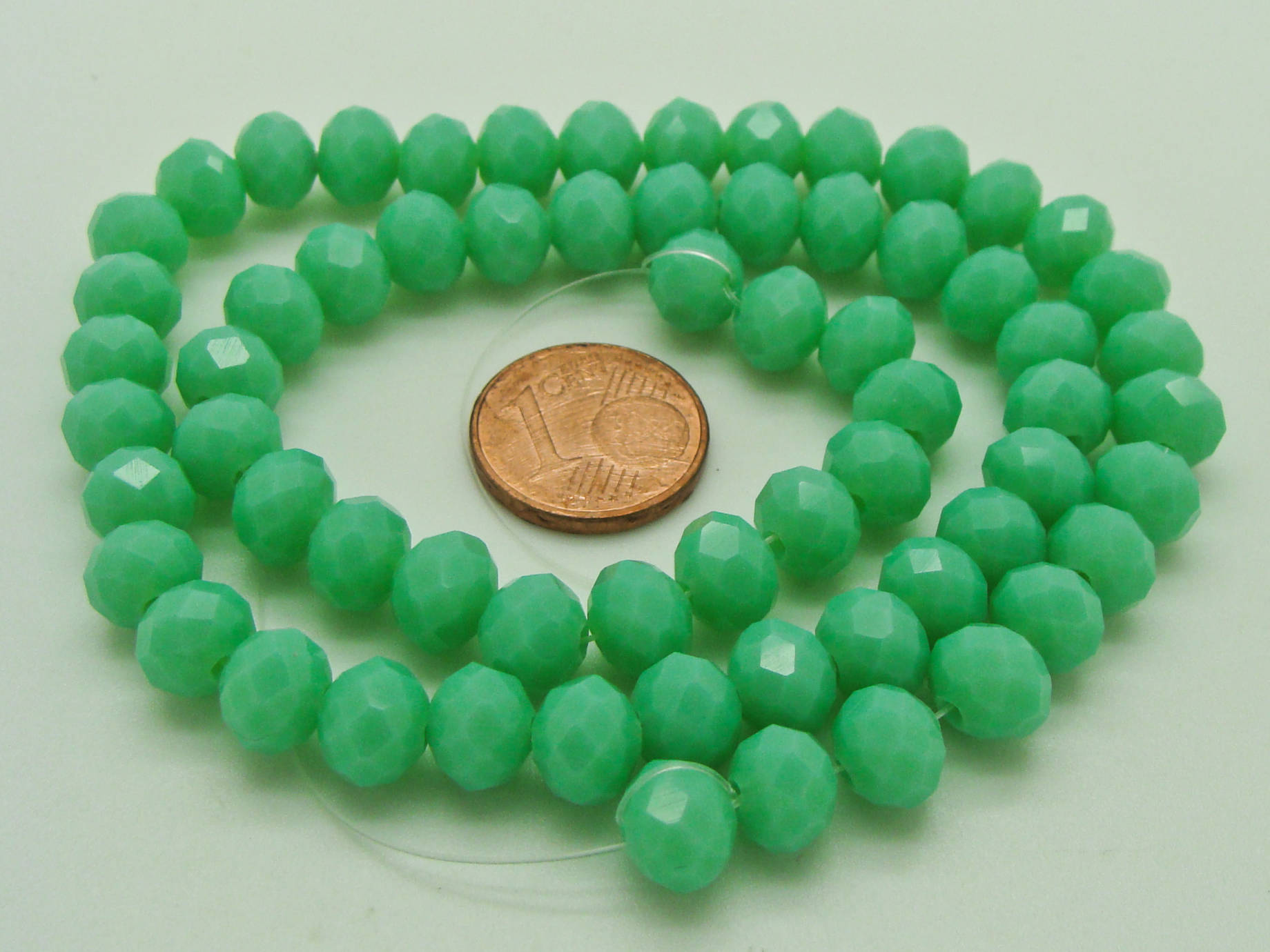 perles abacus 8mm vert verre
