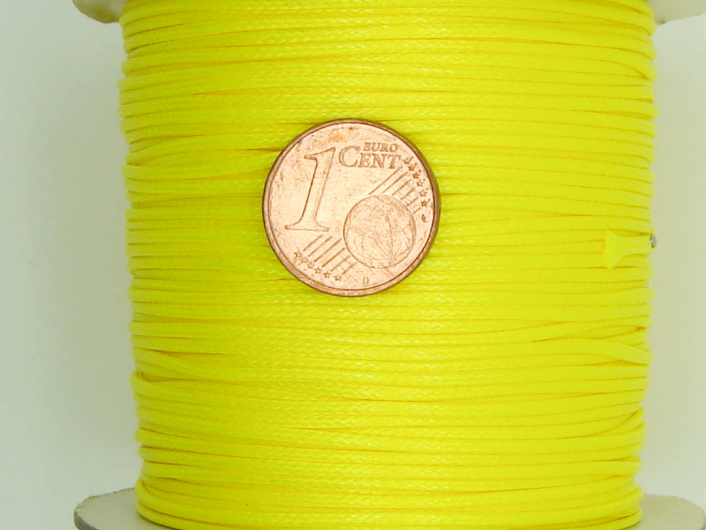 fil polyester 1mm jaune bobine