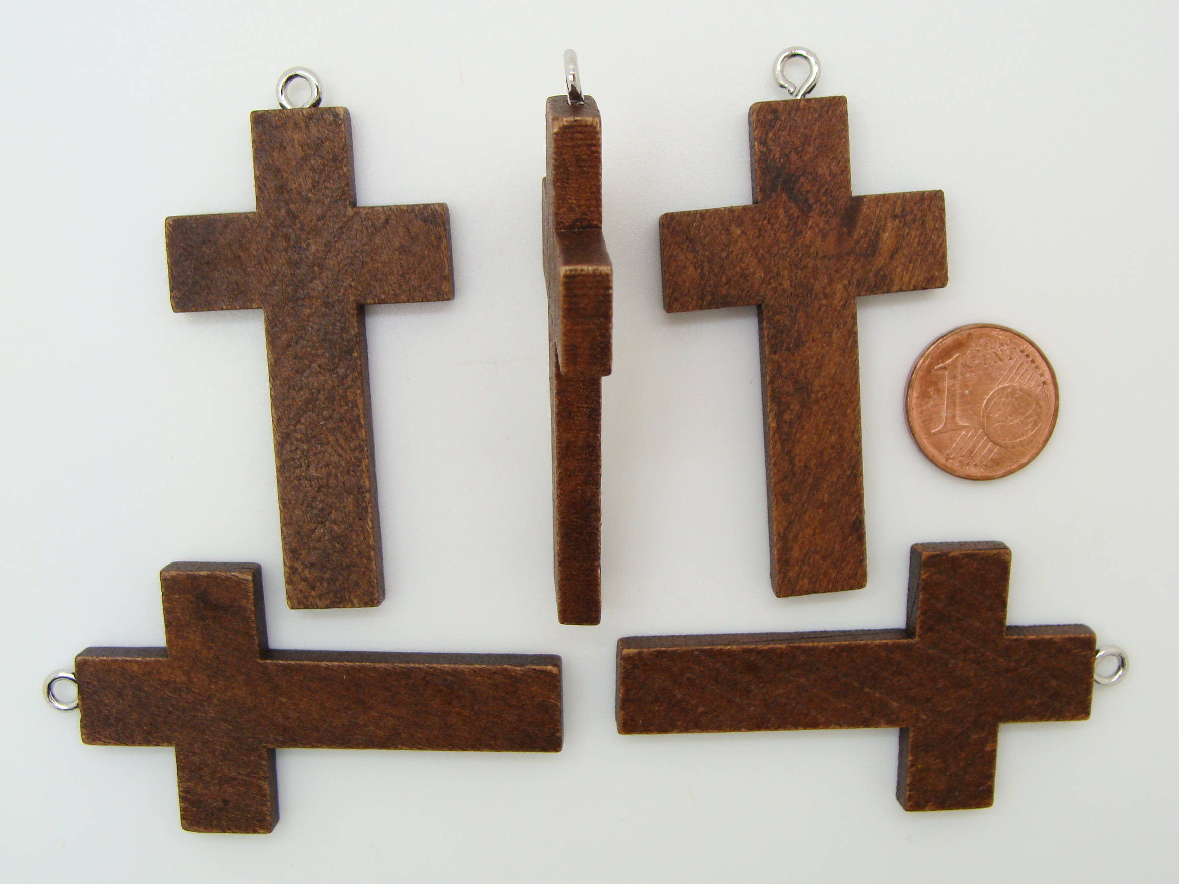 pendentif croix marron PB48