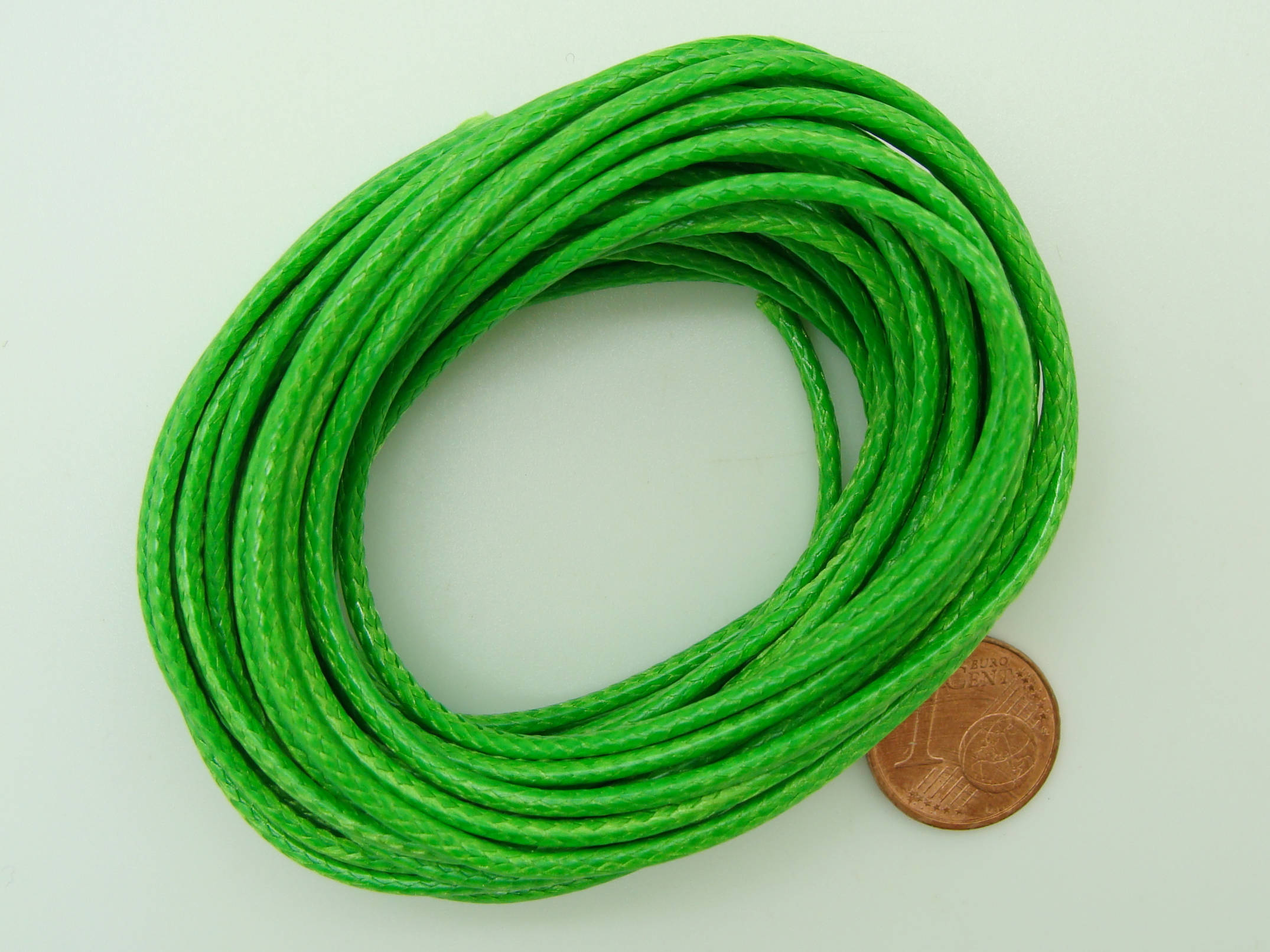 fil polyester 2mm vert cire