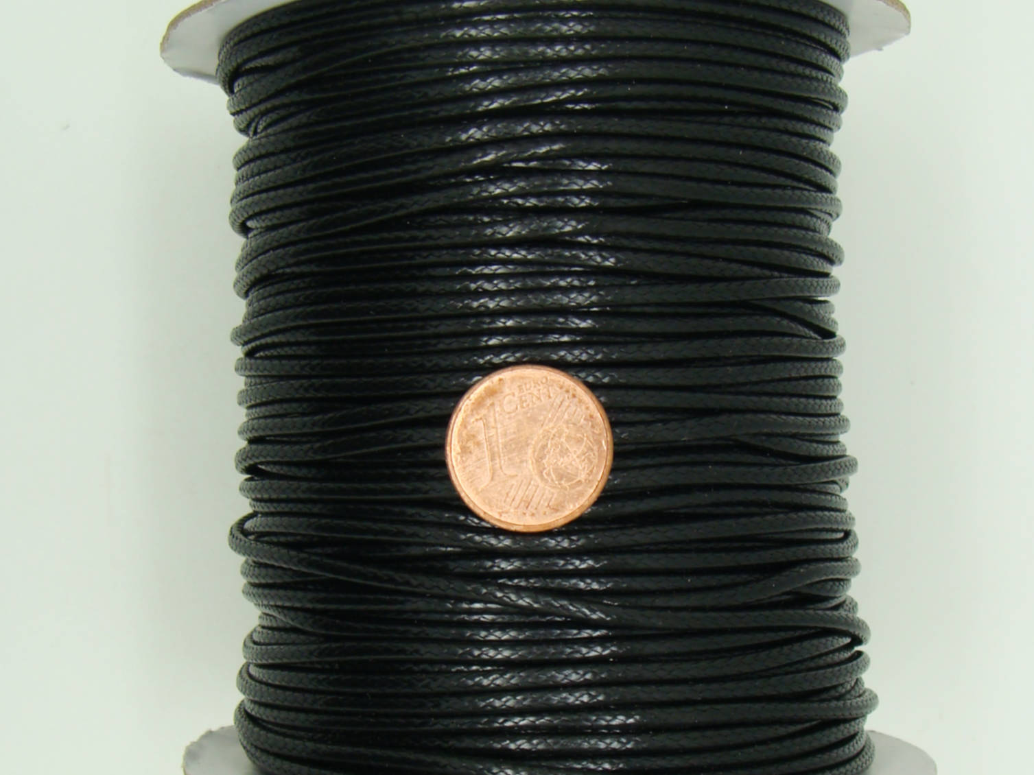 fil polyester 2mm noir bobine cordon