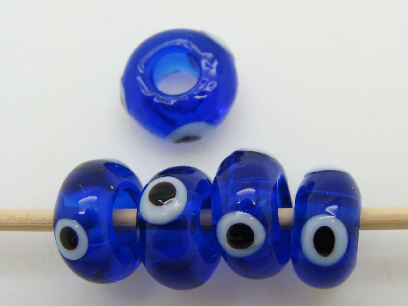 perles rondelles verre bleu fonce PV-lamp-73
