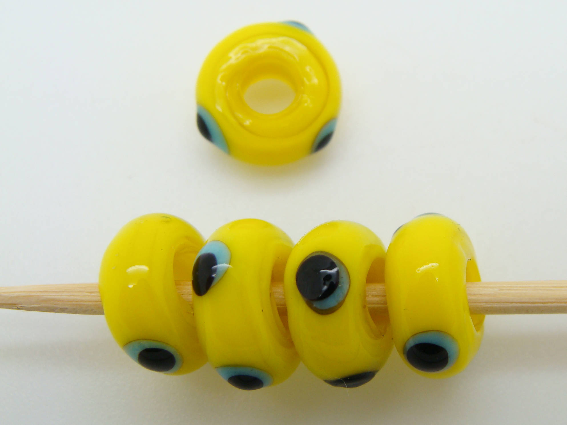 perles rondelles verre jaune PV-lamp-73