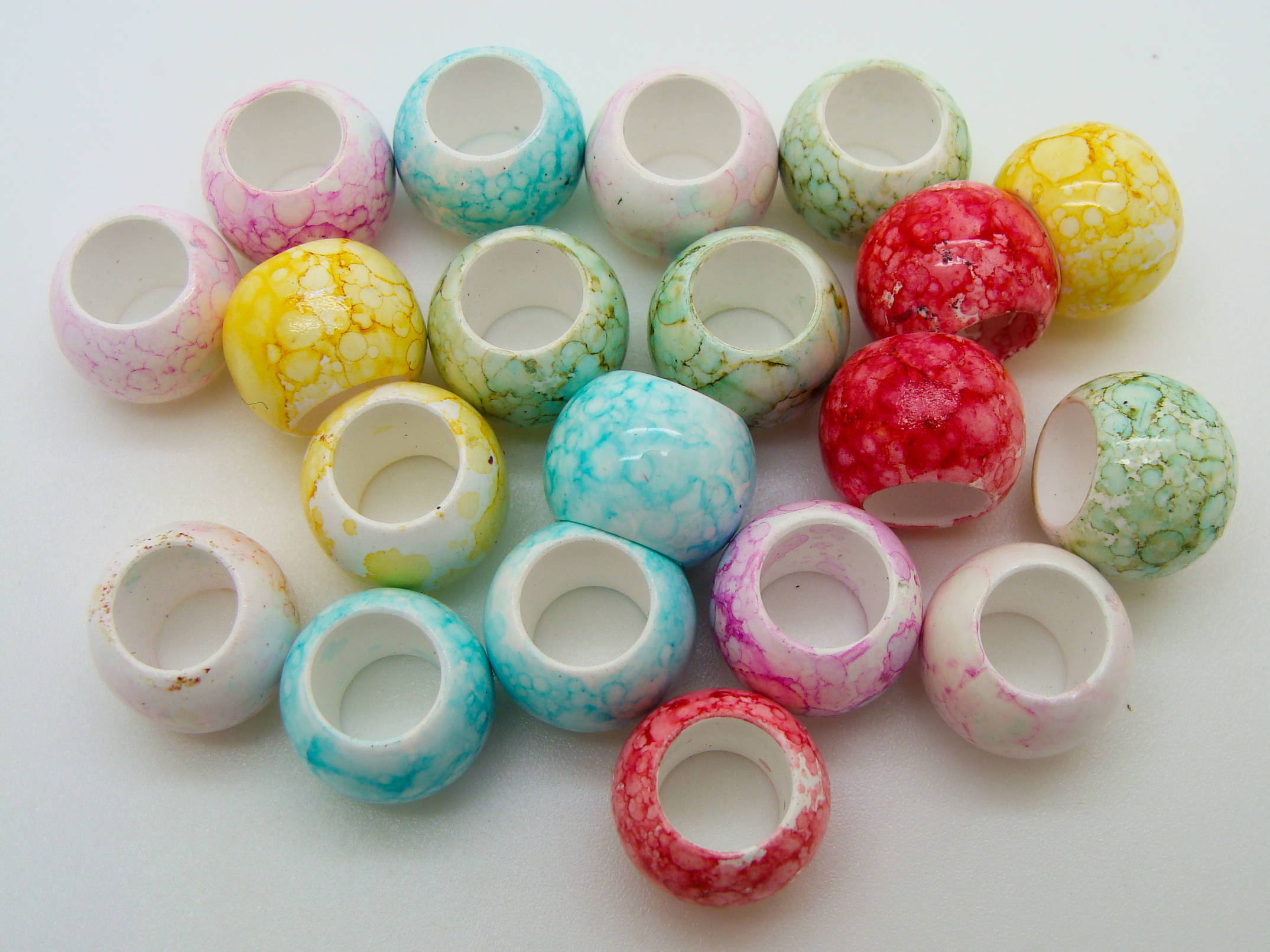 perle acrylique rondelles mix teintes res-30