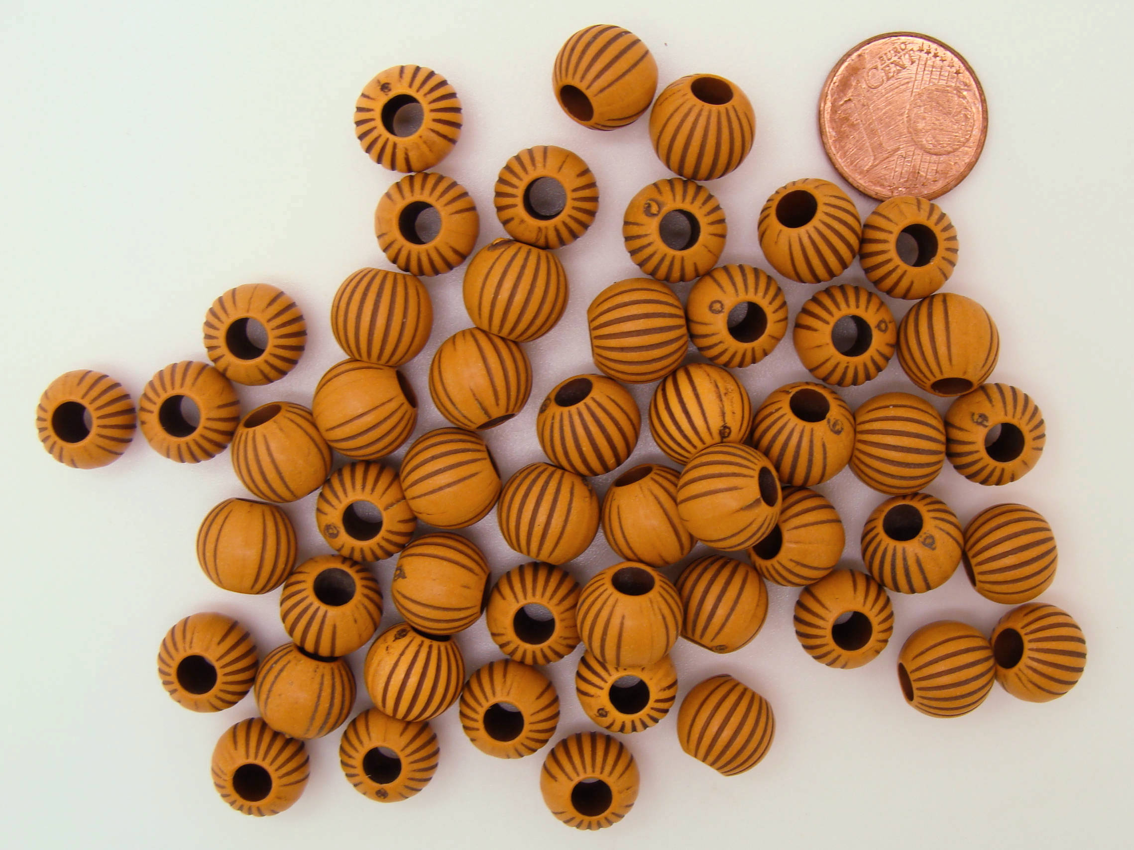 perles rondes marron RES-37
