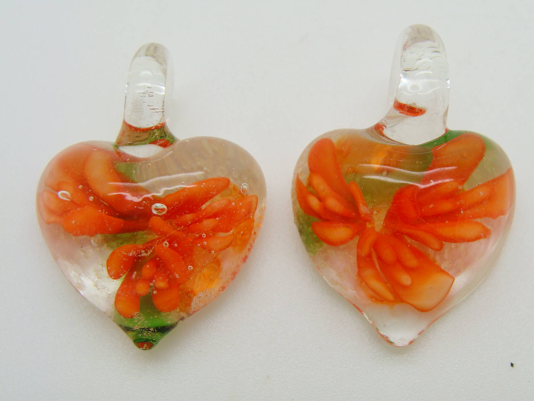 pendentif fleur orange Pend-284-orange