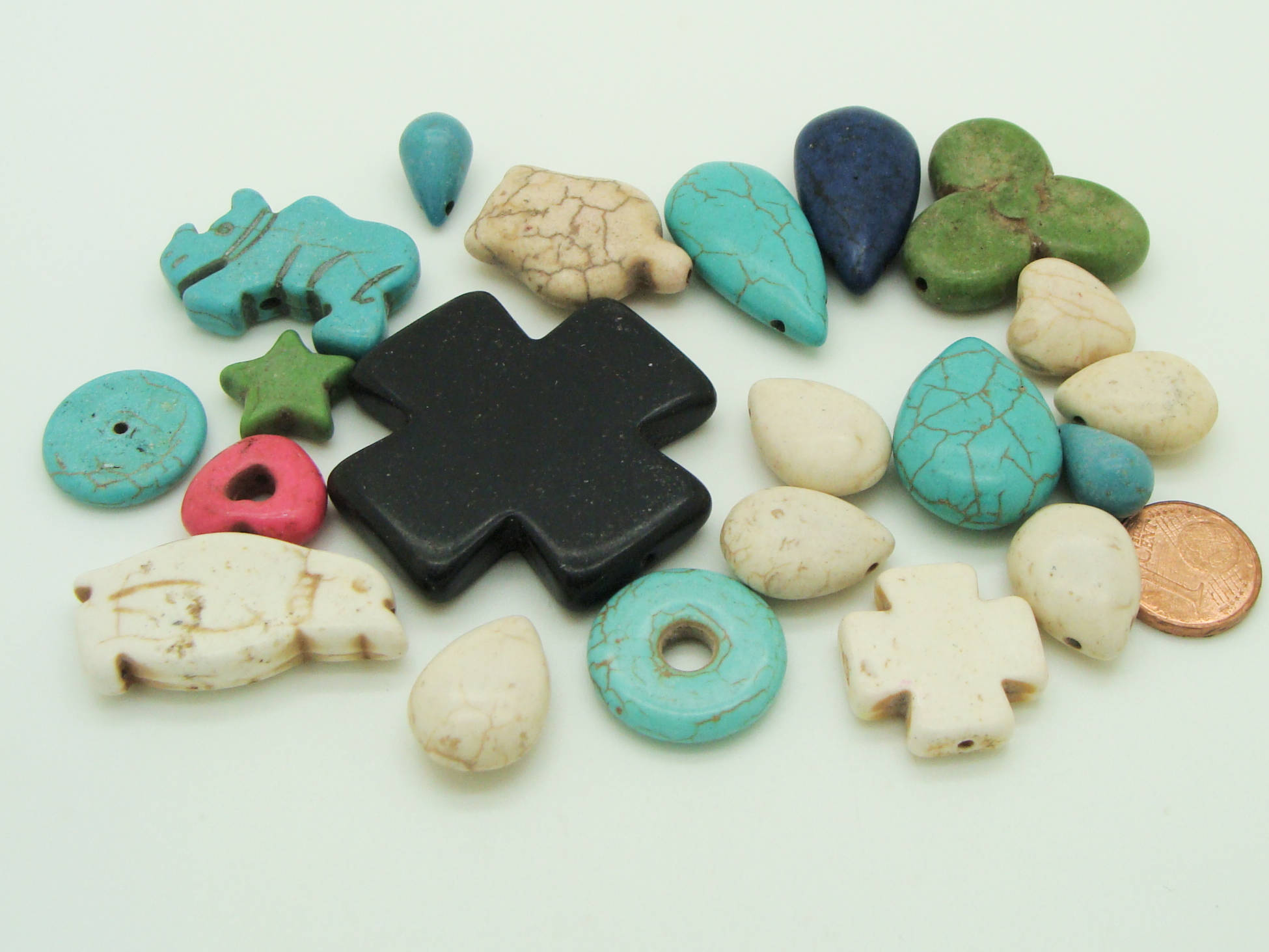 perles turquoises synthetique PIER-75g-lot01