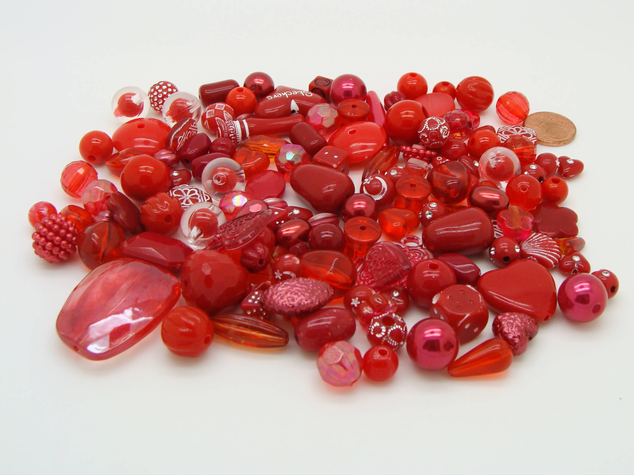 perle rouge acrylique 75 grammes acry-75g-rouge