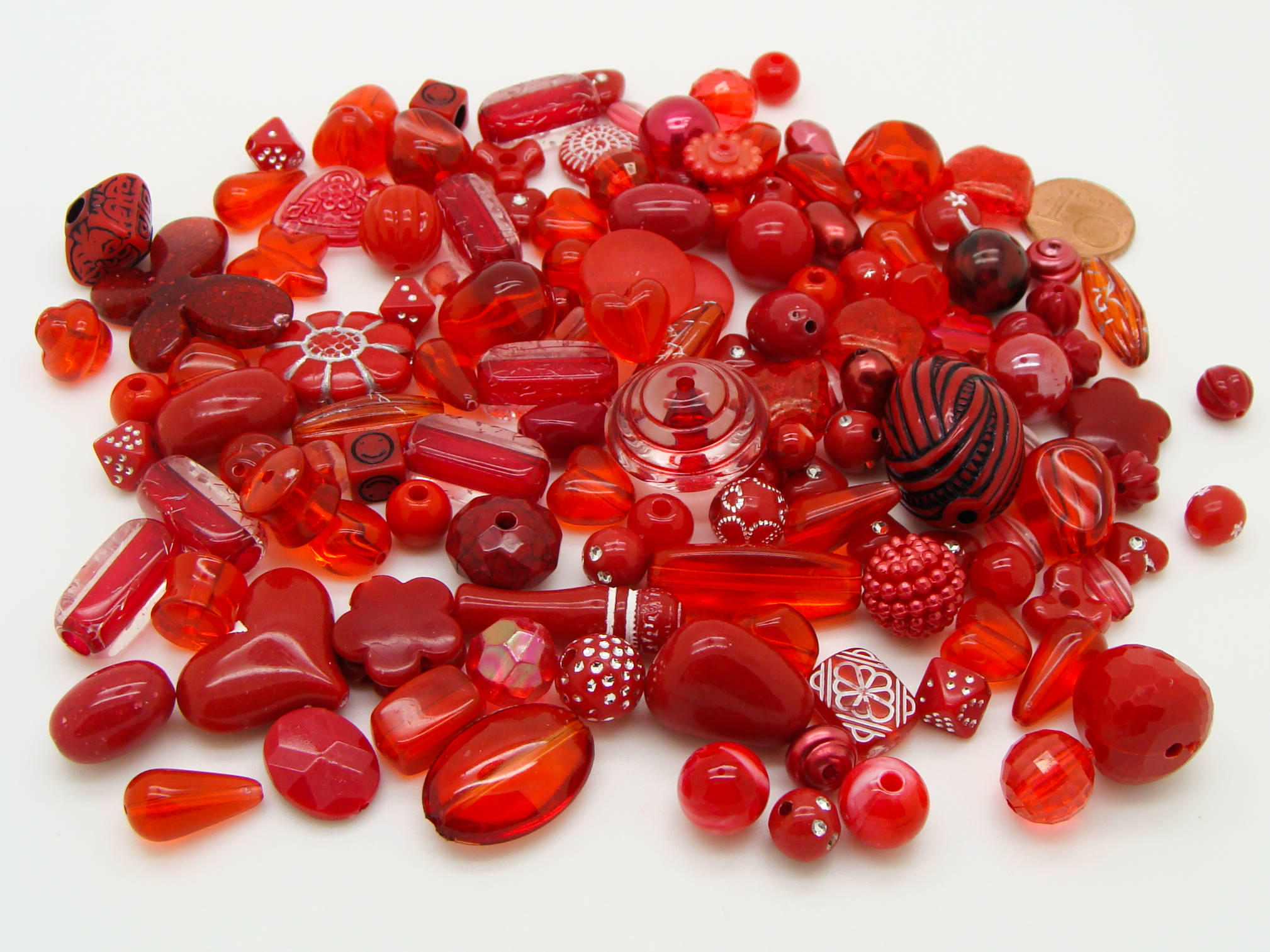 perle rouge acrylique en lot acry-75g-rouge