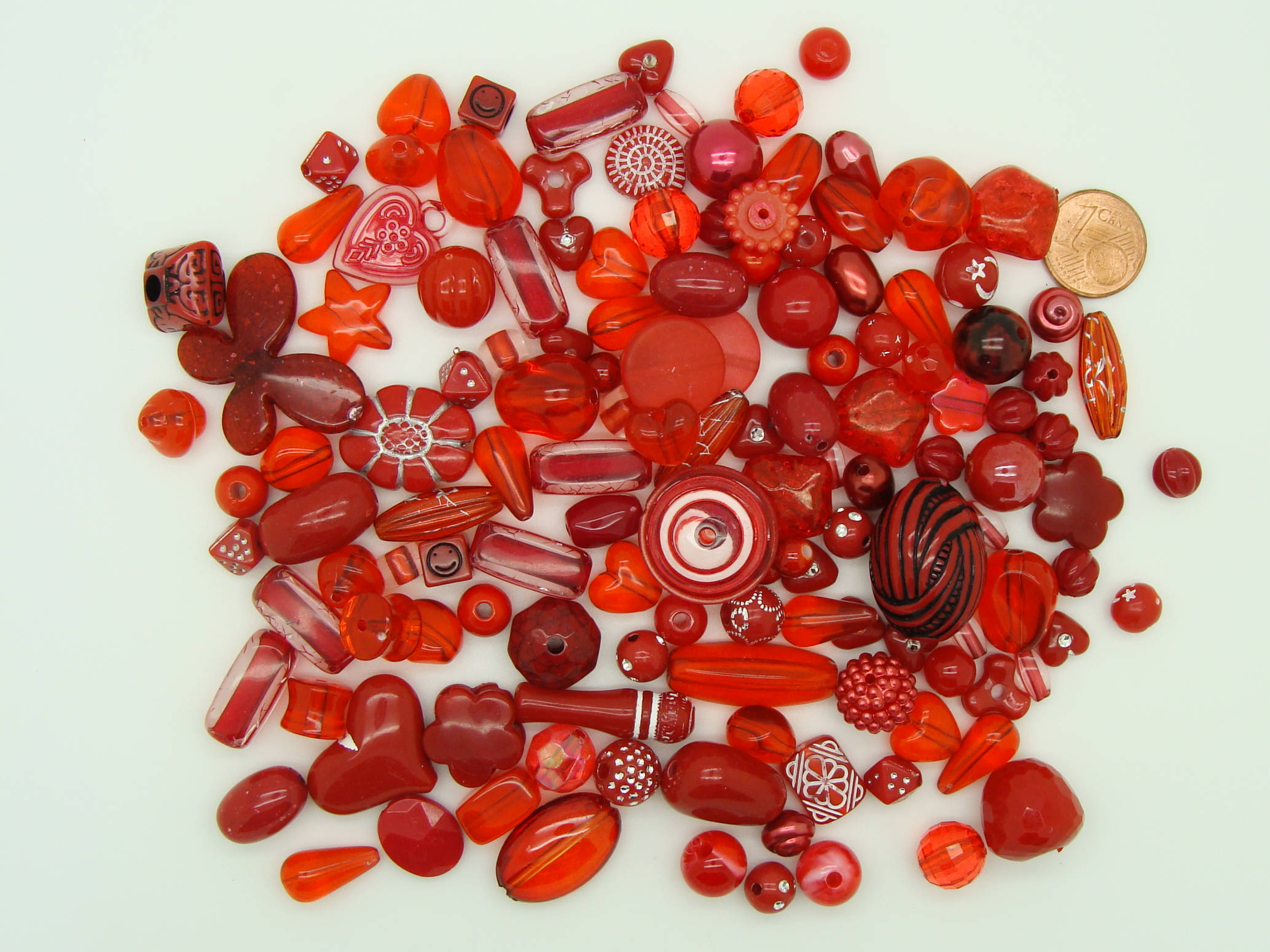 acry-75g-rouge perle rouge acrylique fantaisie