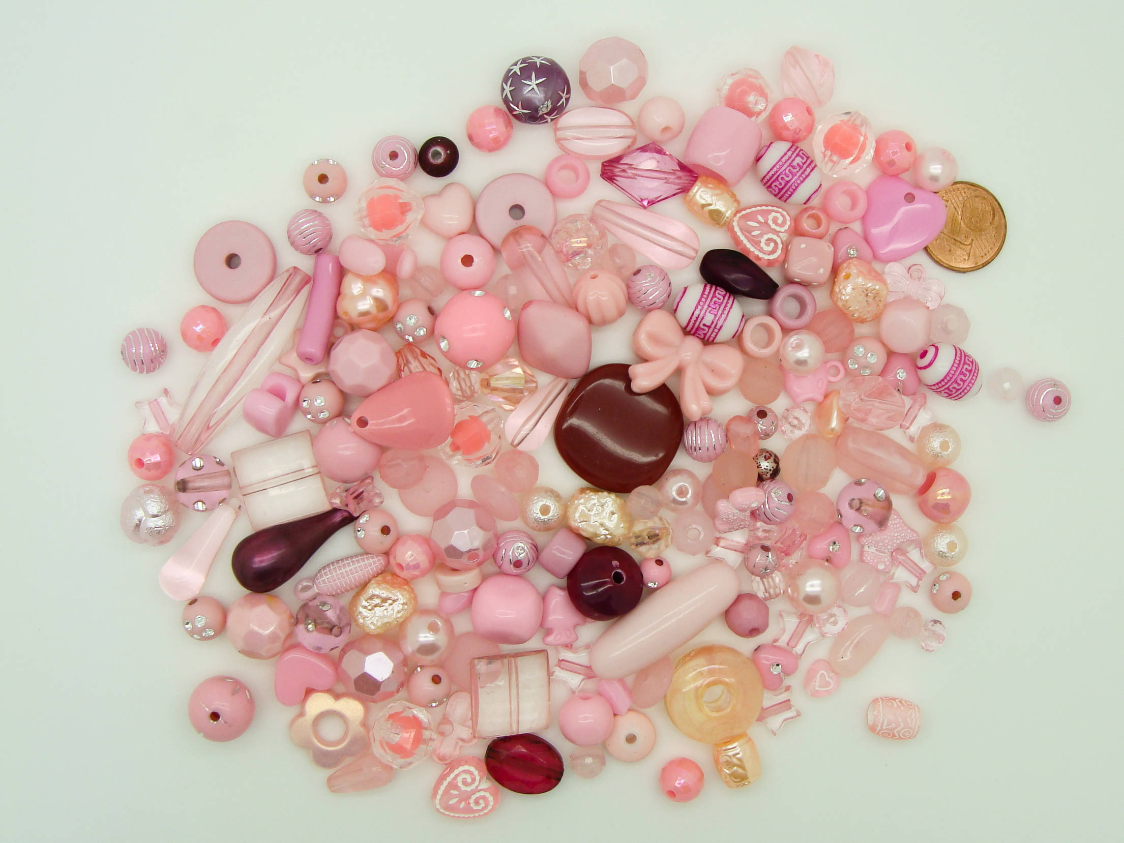 perle rose acrylique fantaisie acry-75g-rose