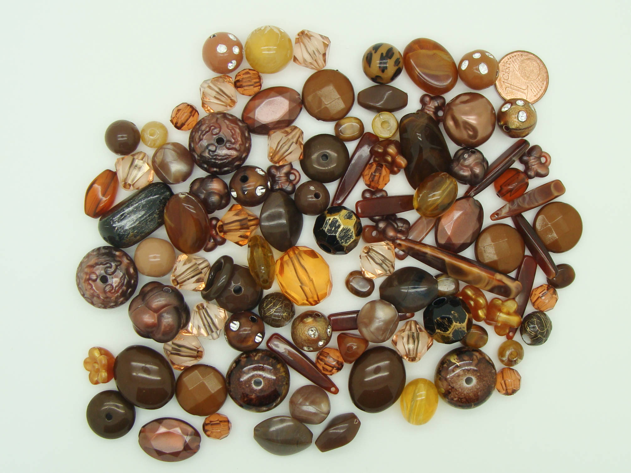 perle marron acrylique divers acry-75g-marron