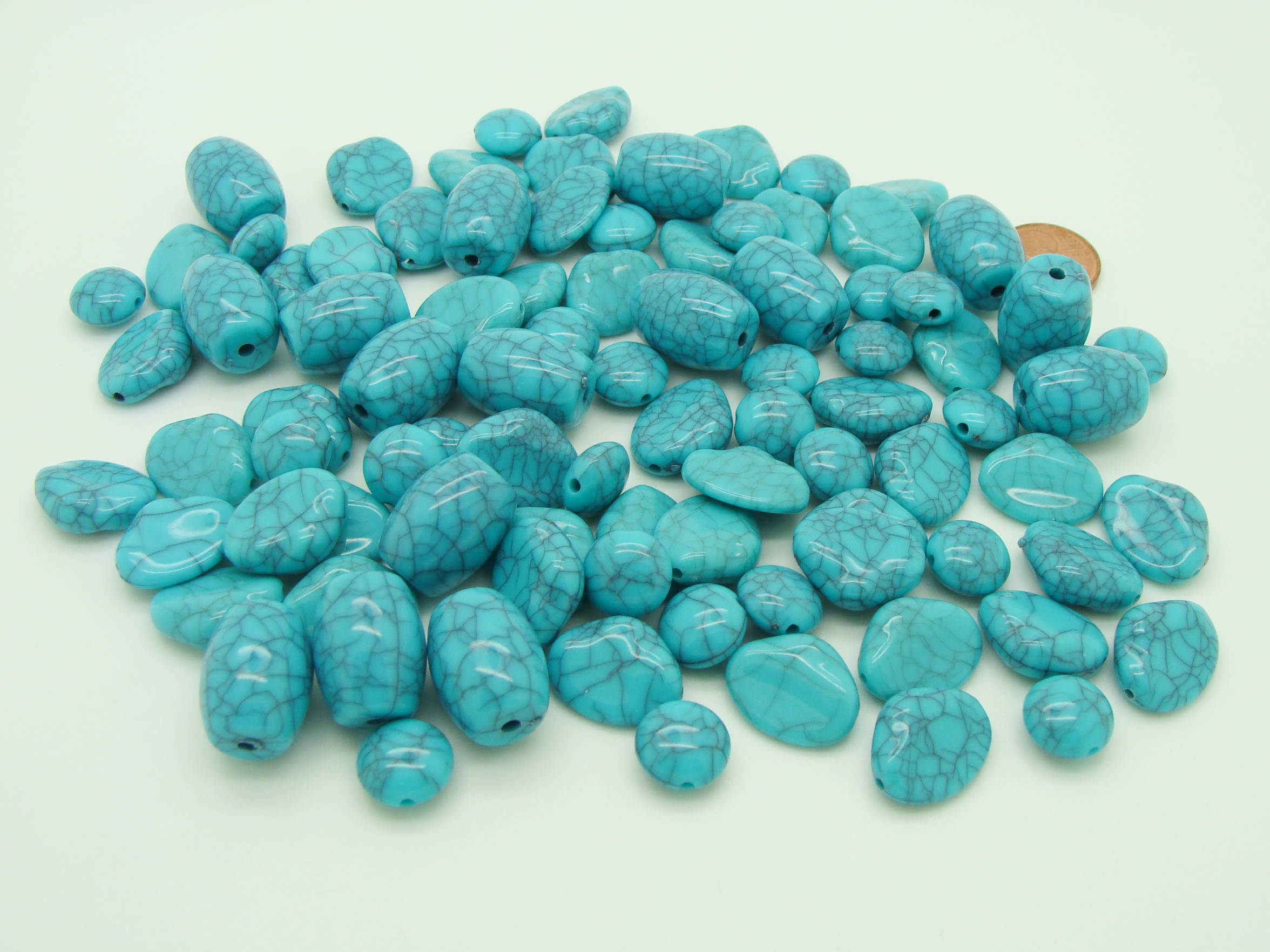 perle acrylique aspect turquoise divers acry-75g-turquoise