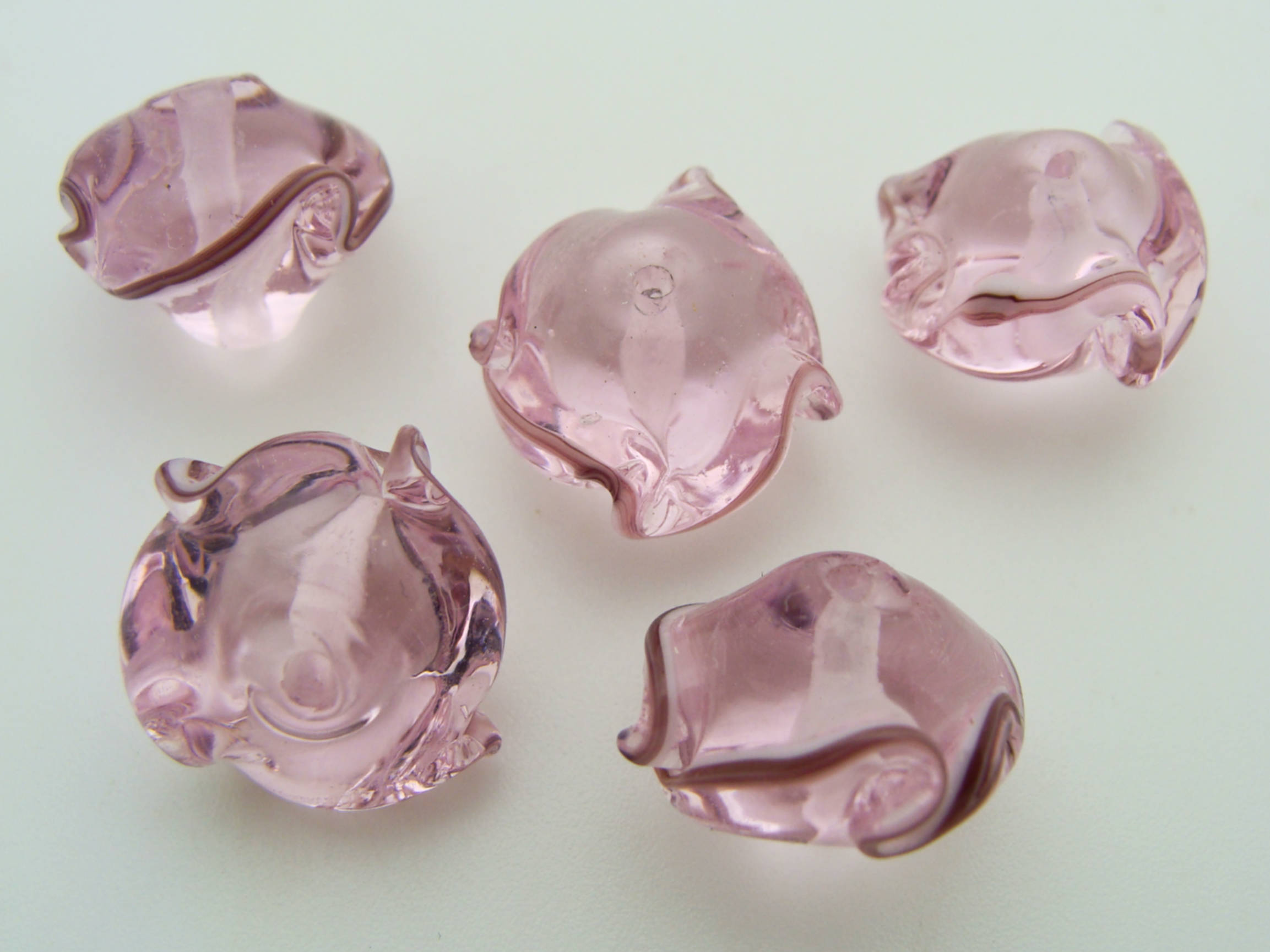 PV-lot-19 perles verre rose
