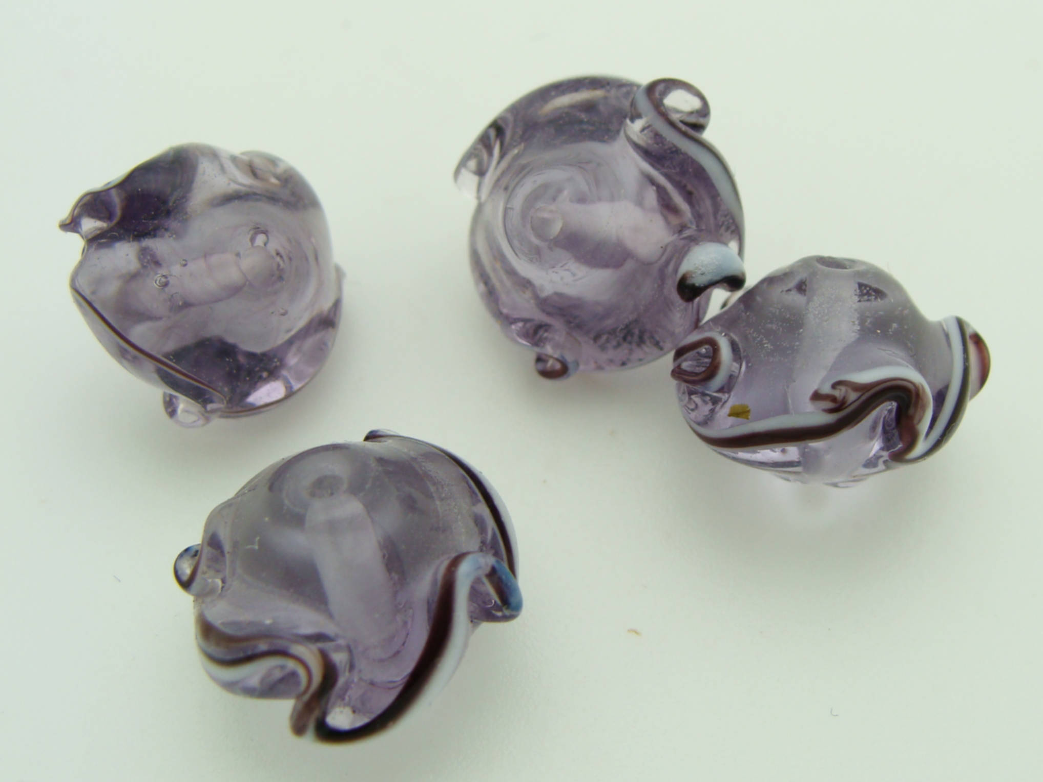 PV-lot-21 perles verre violet