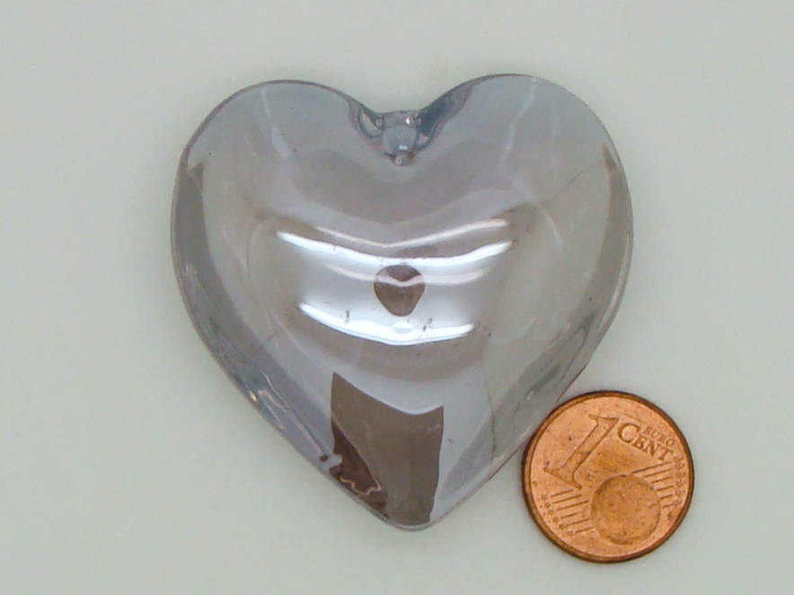 pendentif coeur violet lisse