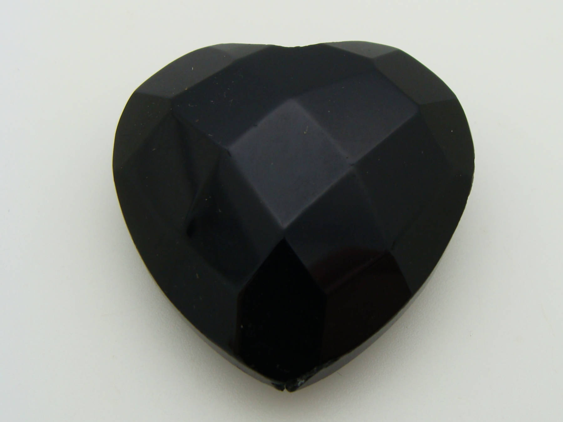 pendentif coeur facette noir