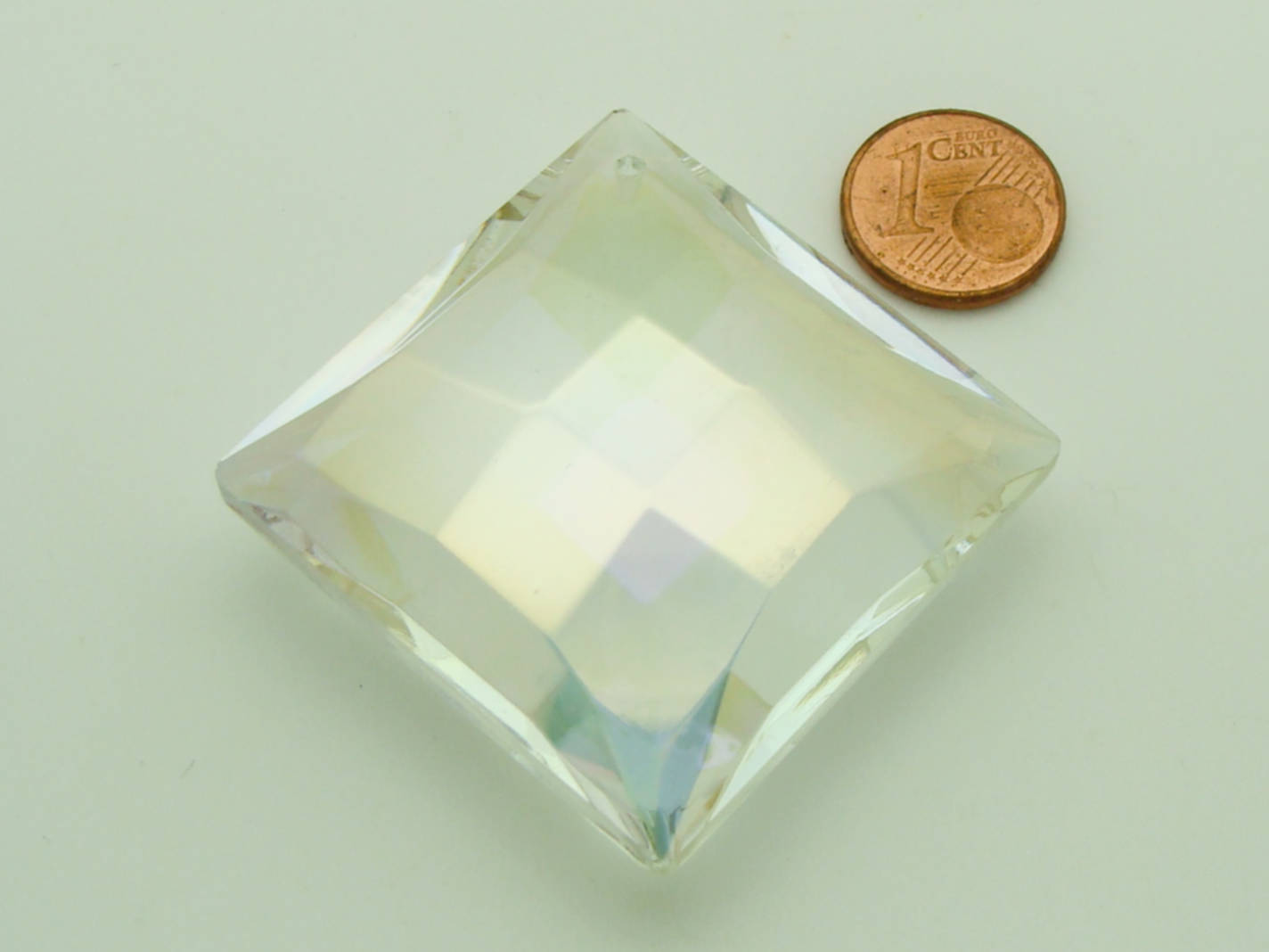 pendentif losange facette transp AB