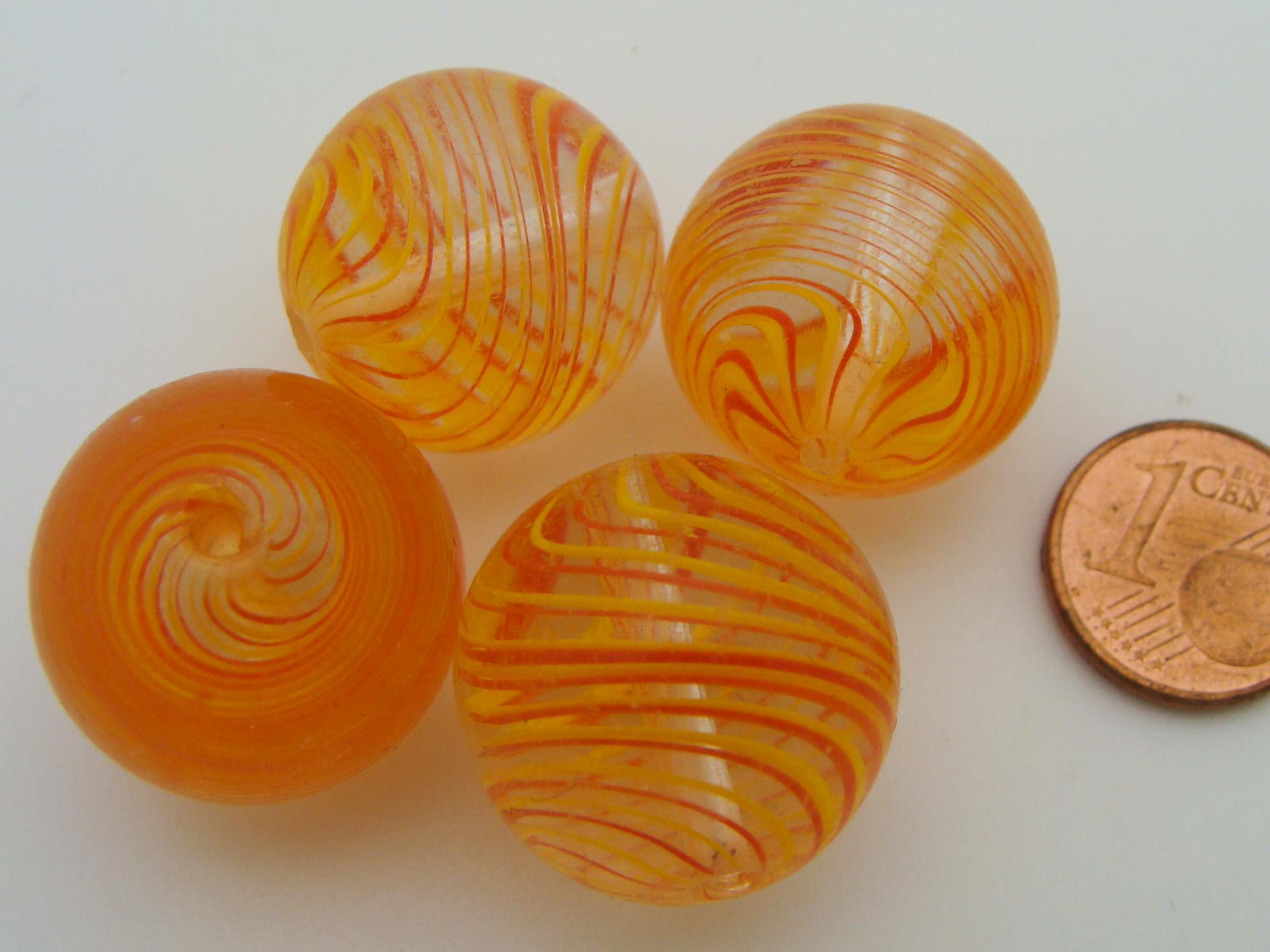 PS-R20-orange perle verre souffle