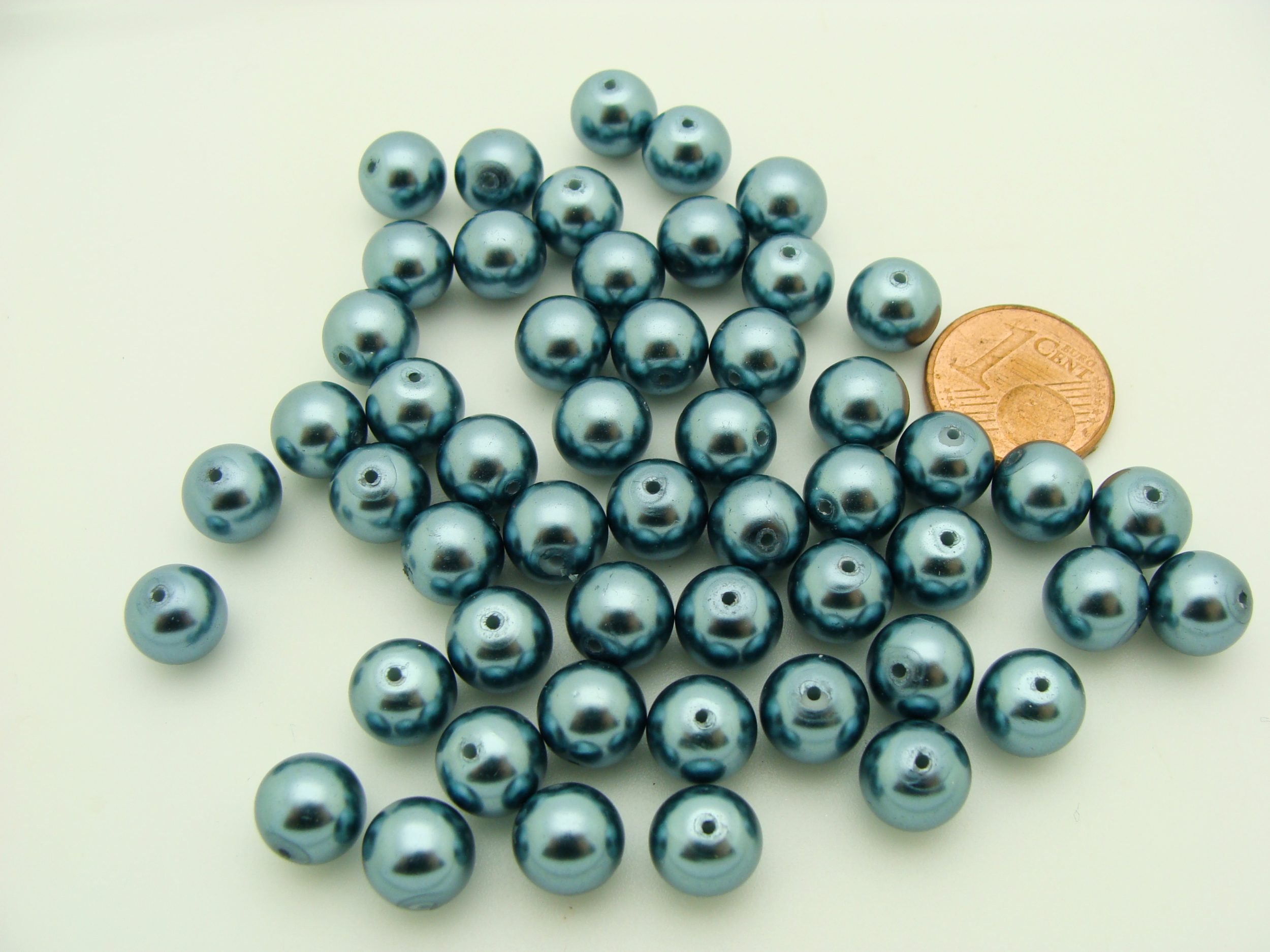 perle gris bleu fonce verre 8mm PV-R8-nacre