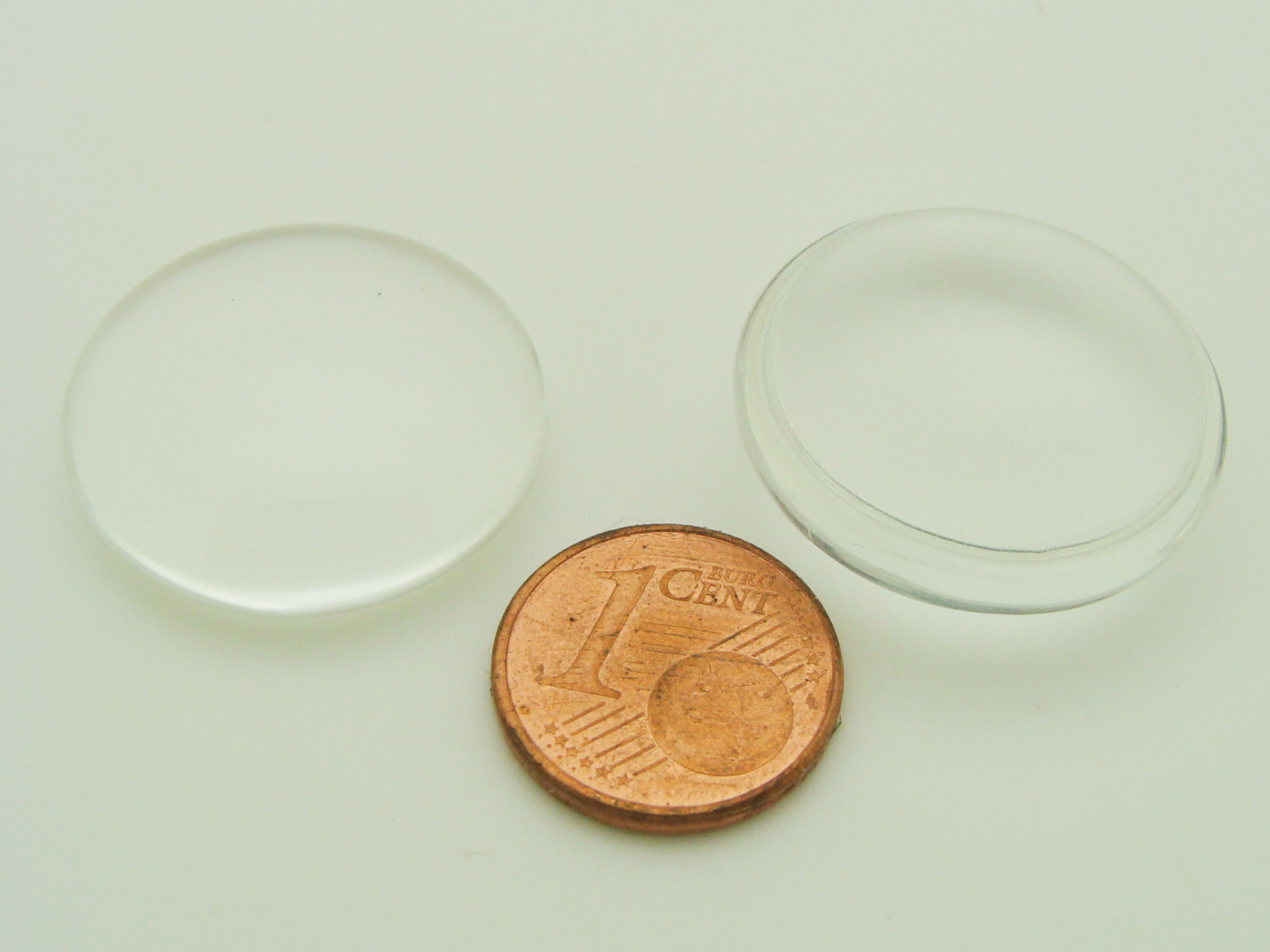 cabochon verre 25mm transparent