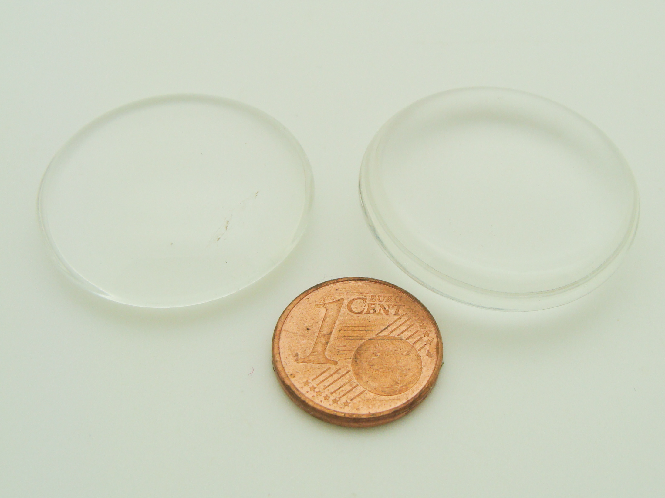 cabochon verre 30mm transparent