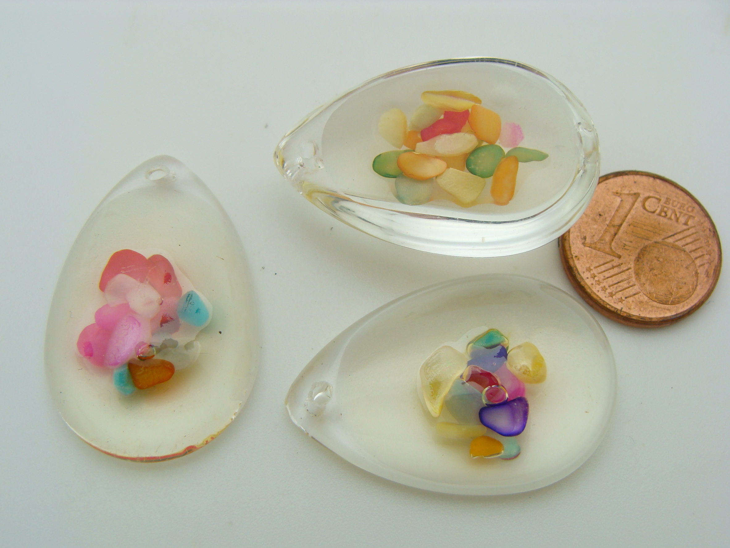 pendentif goutte transparent Res-20