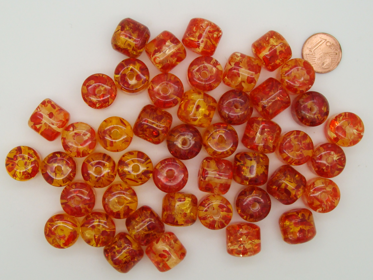 RES-lot-11 perle acrylique orange