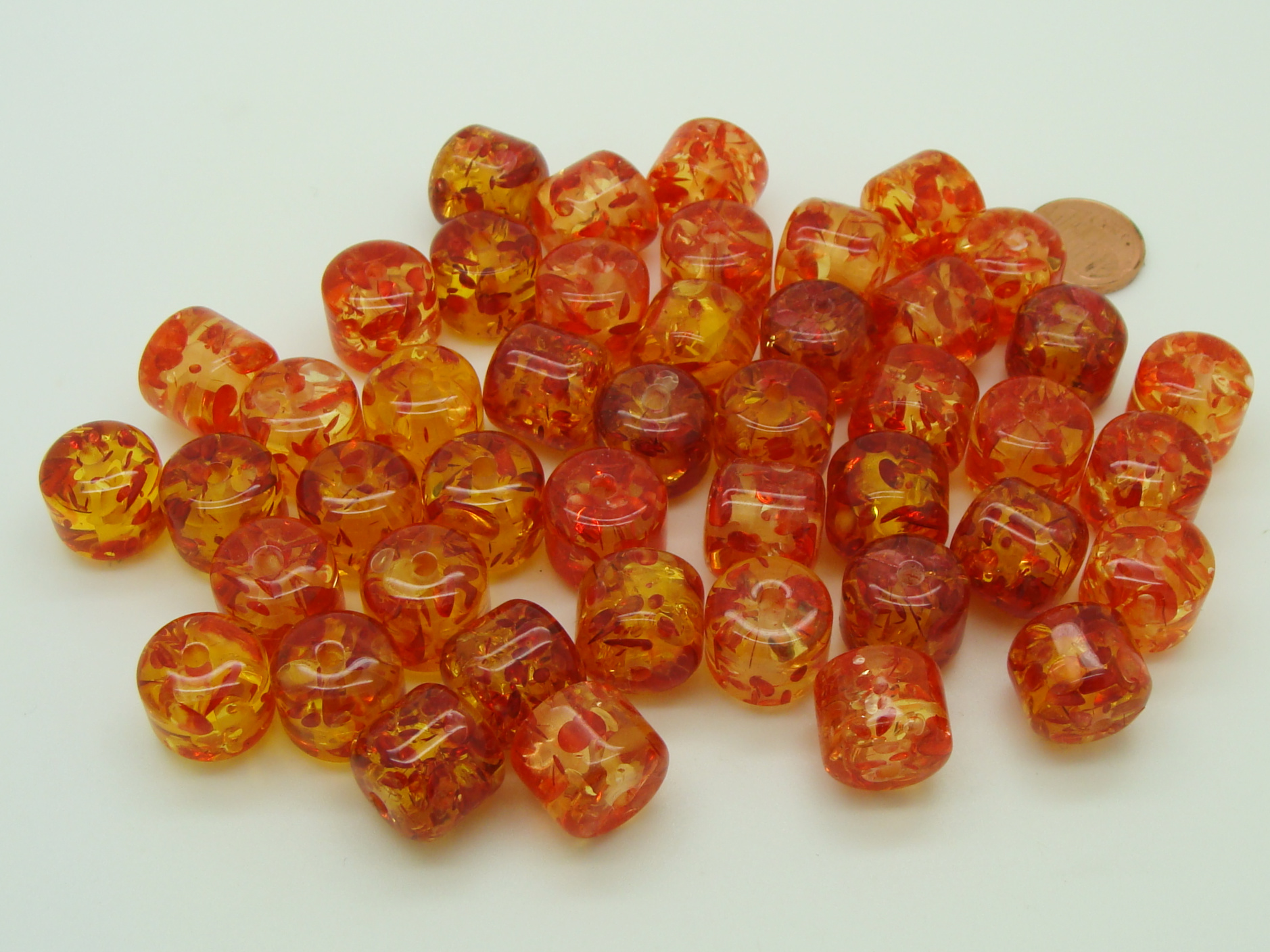perle acrylique orange ambre RES-lot-11