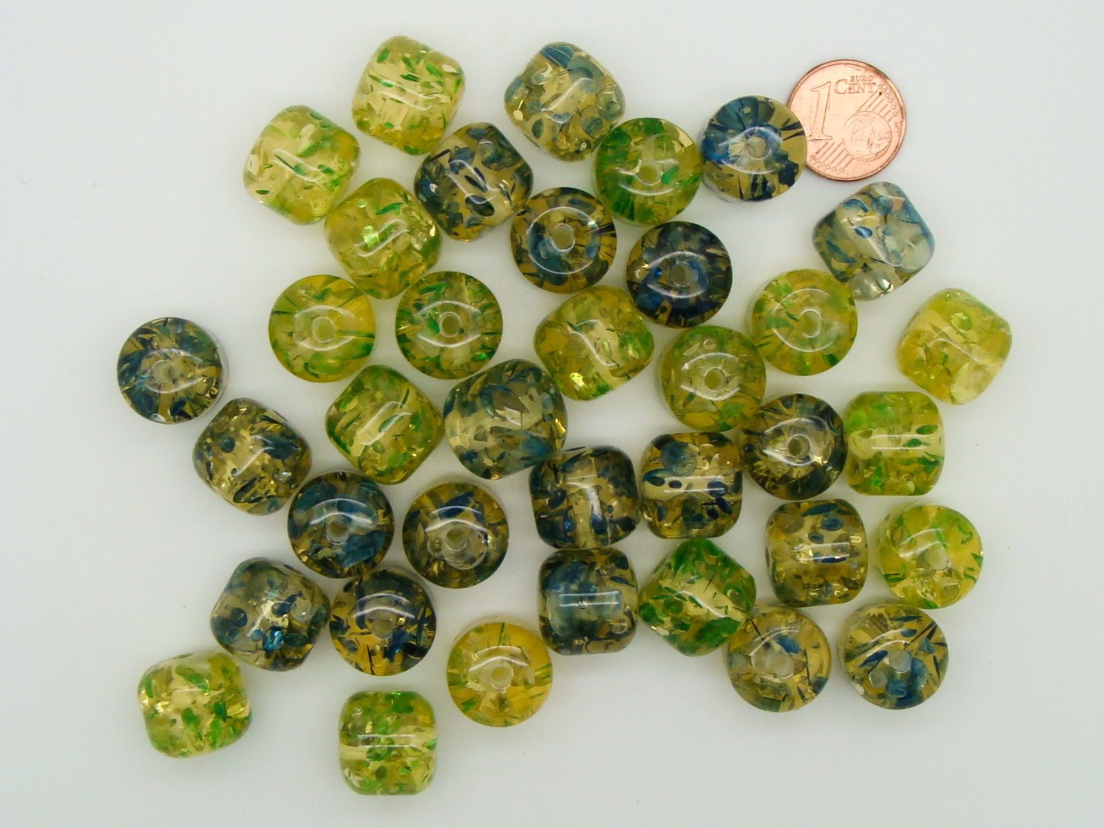 perle acrylique vert mix RES-lot-17