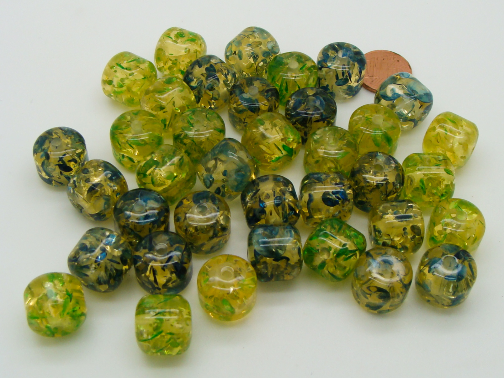 RES-lot-17 perle acrylique vert