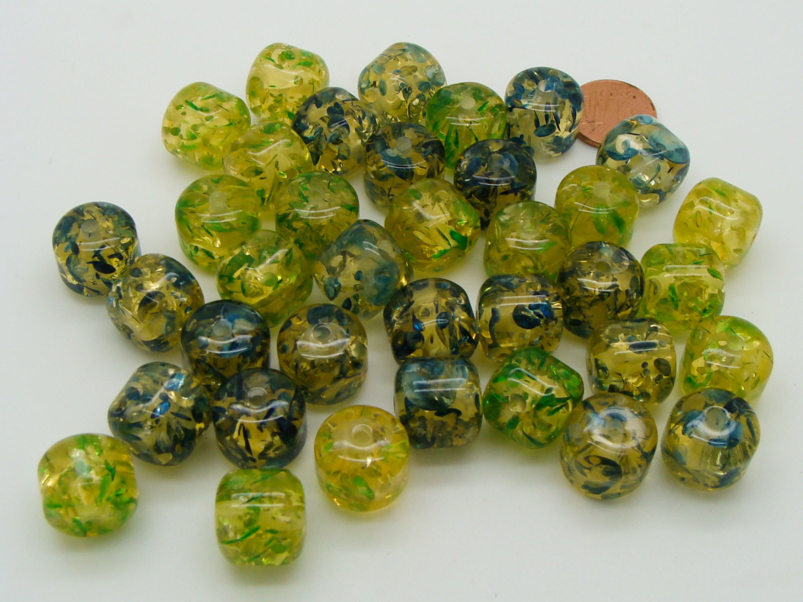 perle acrylique vert RES-lot-17