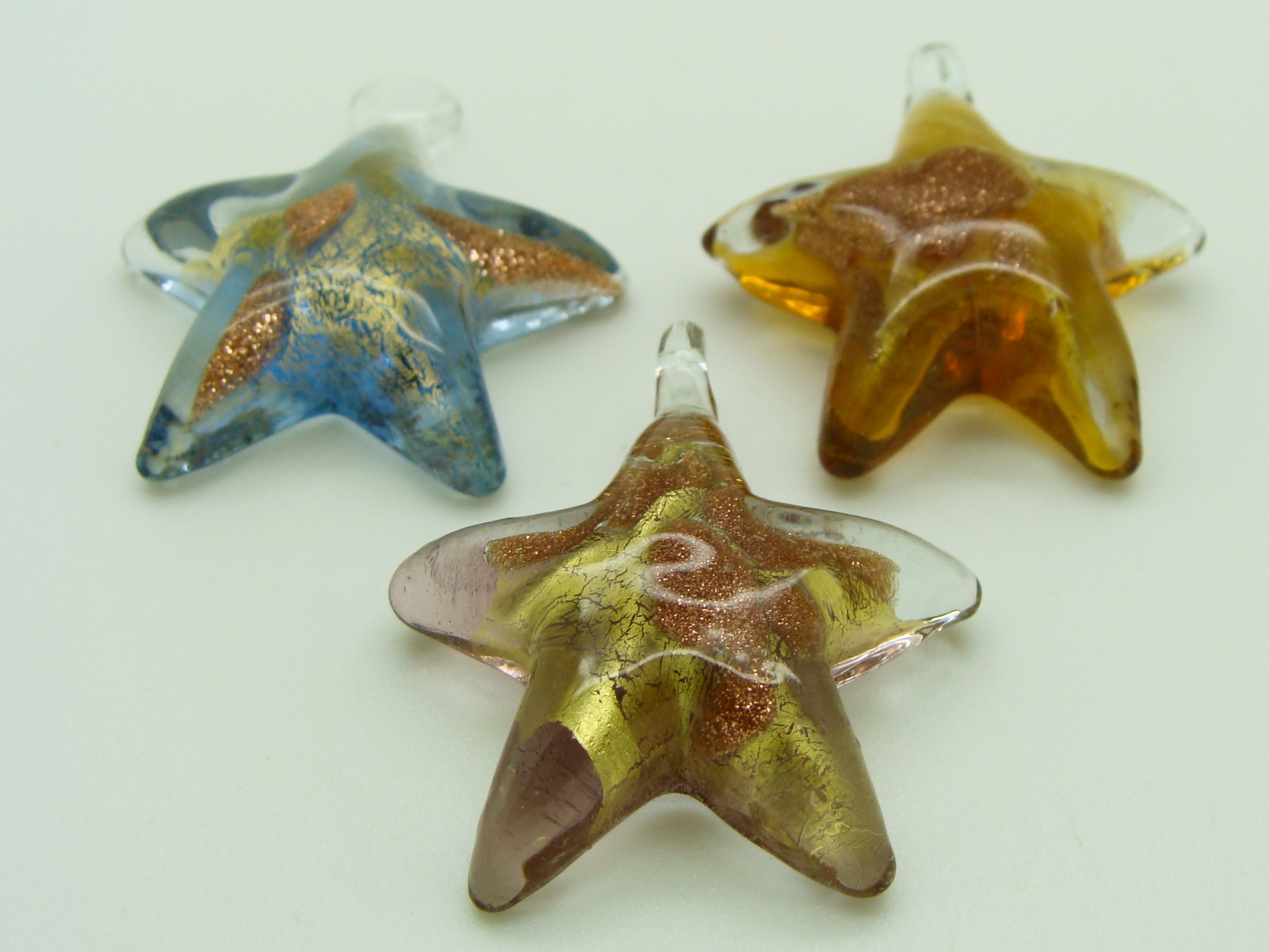pendentif etoile lampwork Pend-07