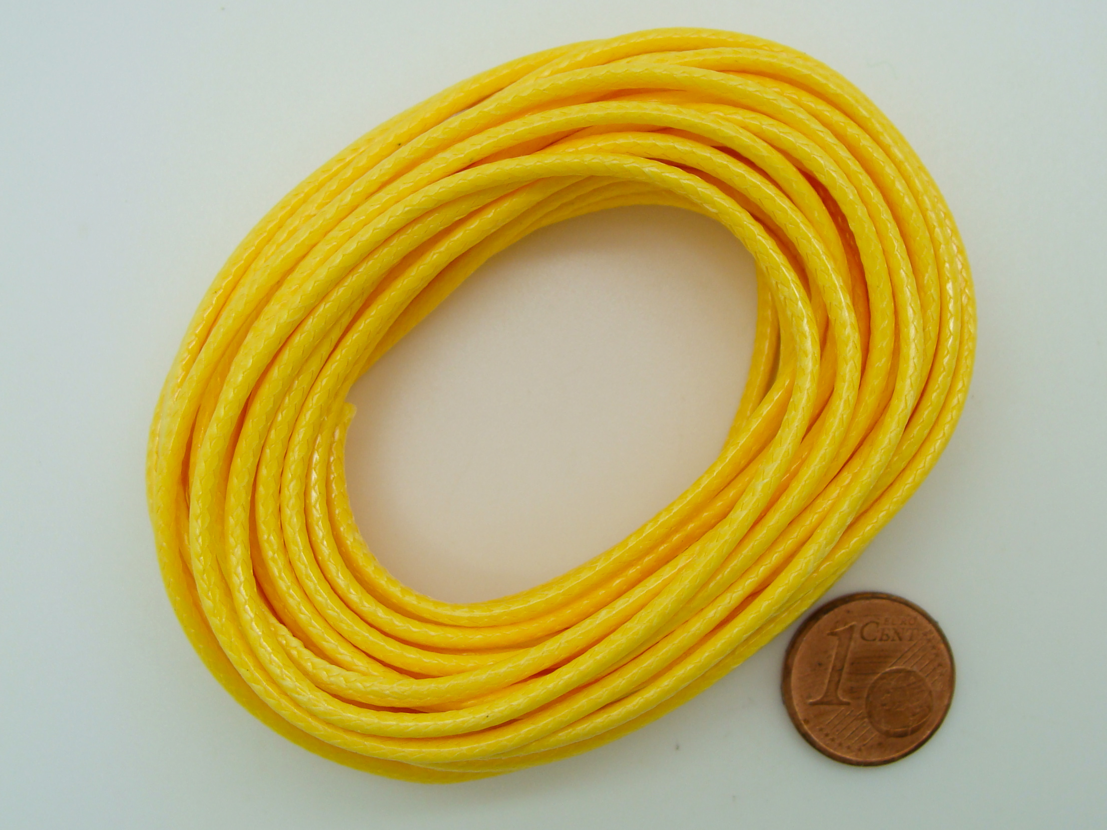 fil polyester 2mm jaune cordon