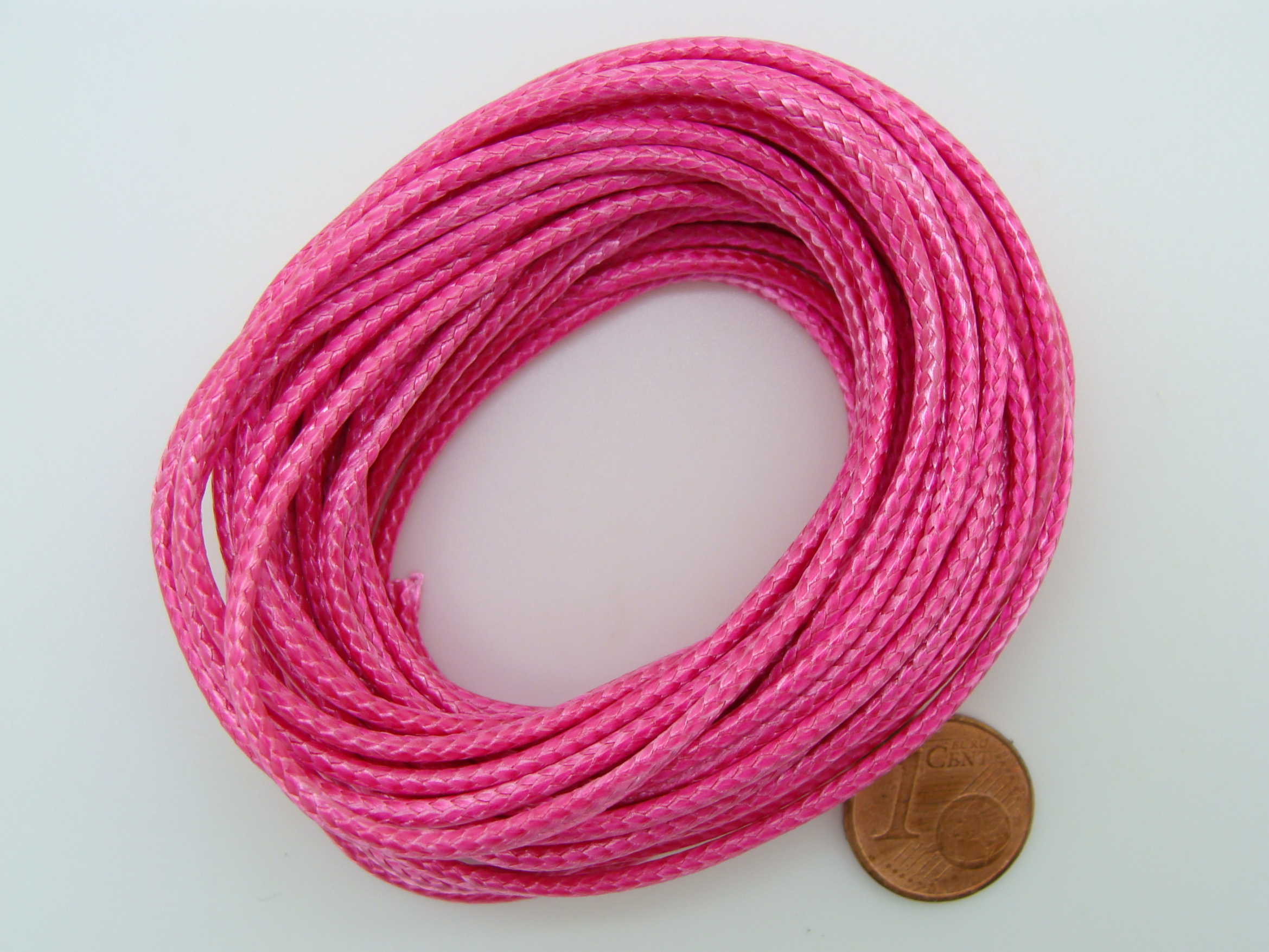 fil polyester 2mm rose violet cordon