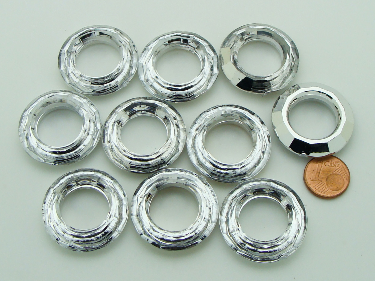 RES-113 anneau argente transparent