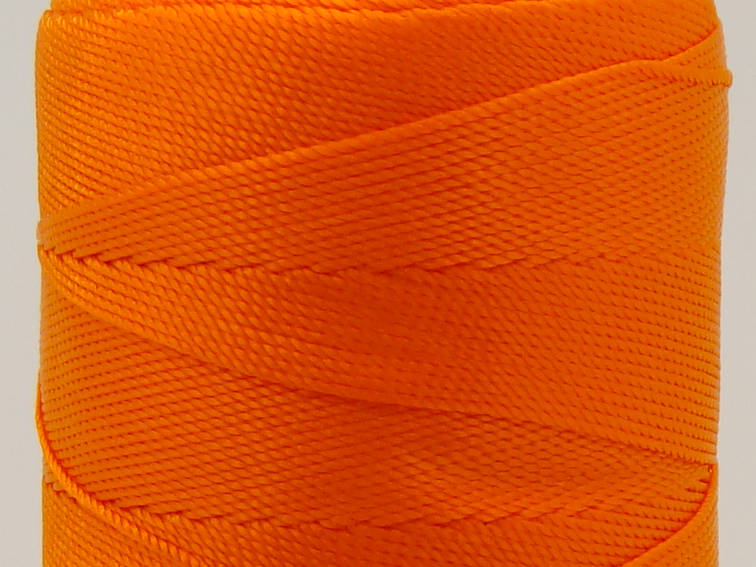 fil polyester 08 tresse bobine orange cordon
