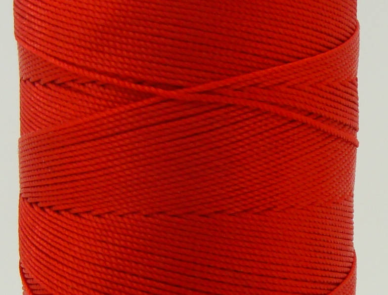 fil polyester 08 tresse bobine rouge cordon