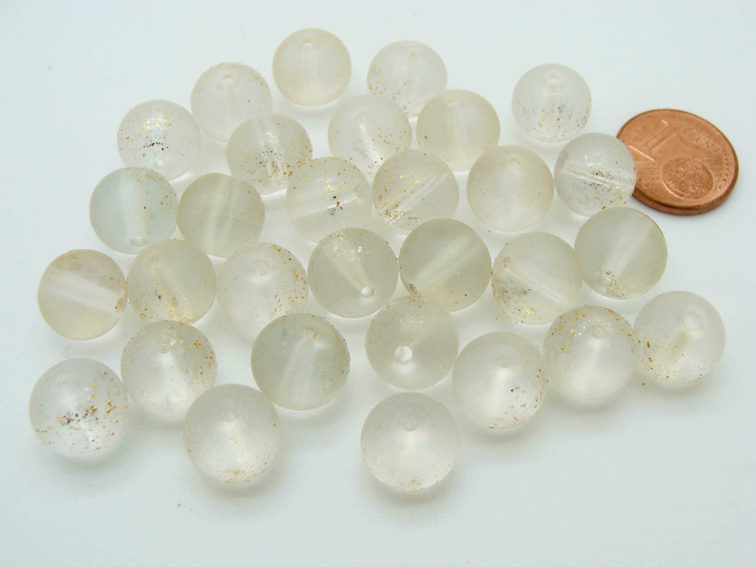 perle 10mm bicolore transp verre givre