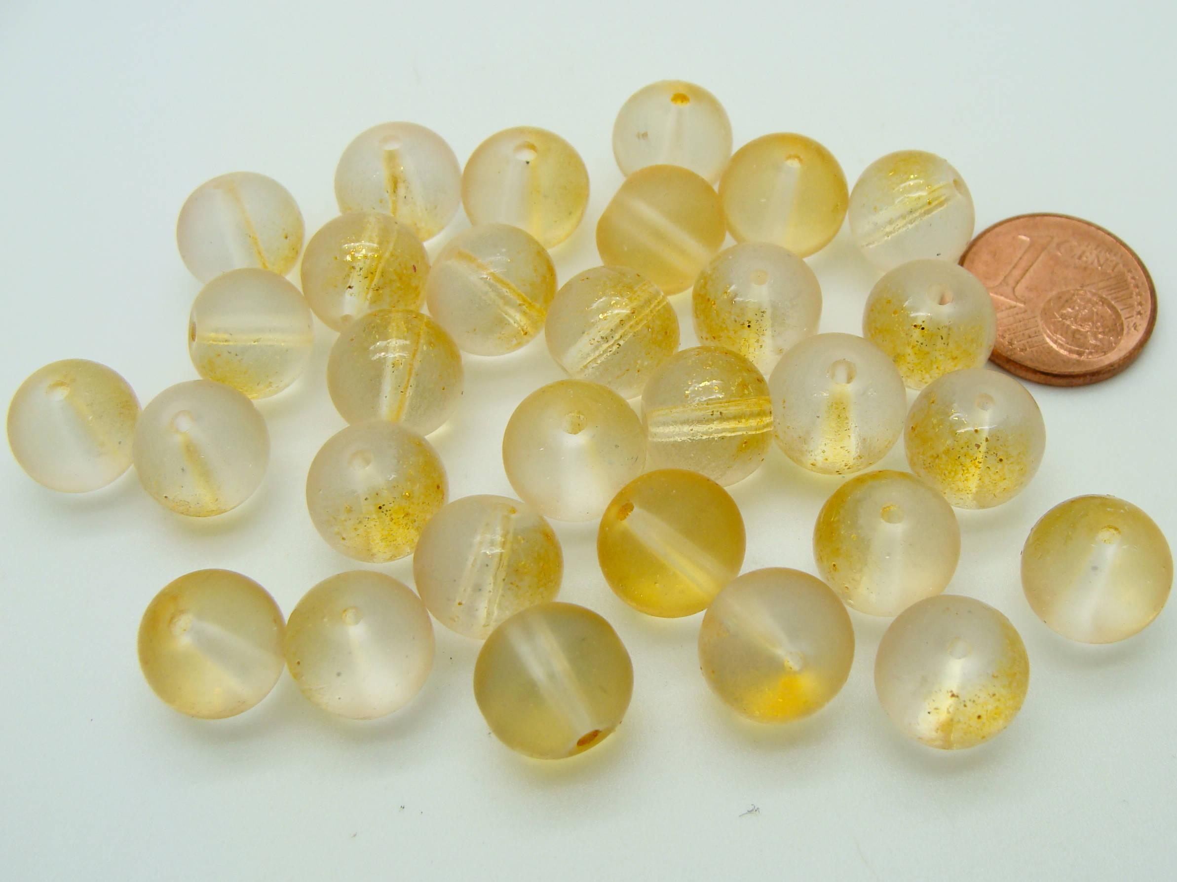 perle 10mm bicolore dore givre