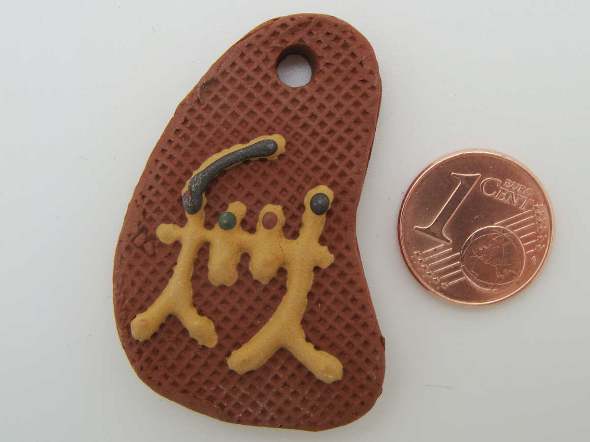 pendentif terrre cuite marron TC23-pendentif