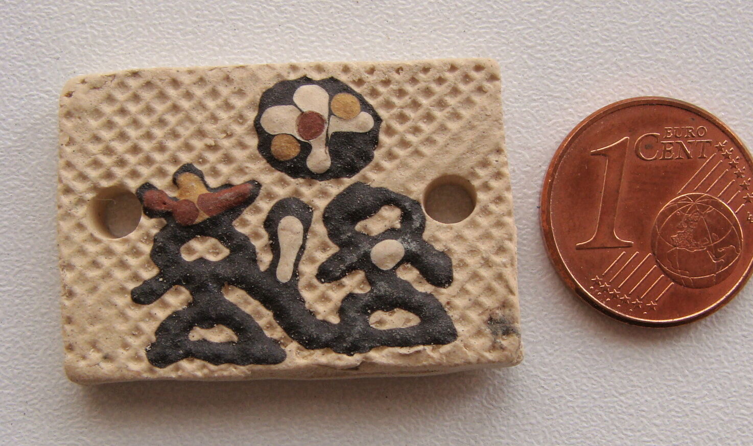 pendentif terrre cuite beige TC-35 pendentif