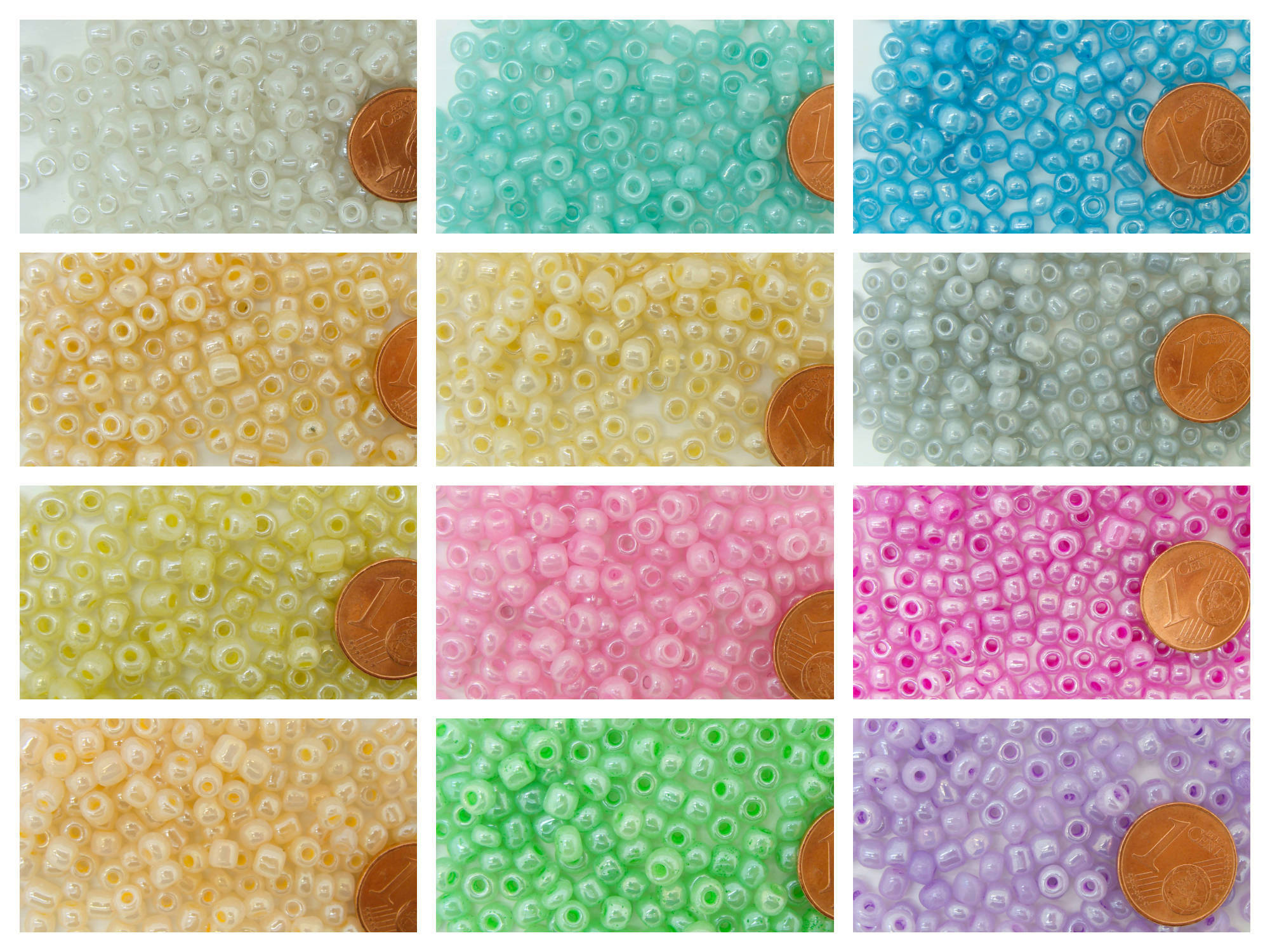 perle rocaille nacre pastel 4mm col0