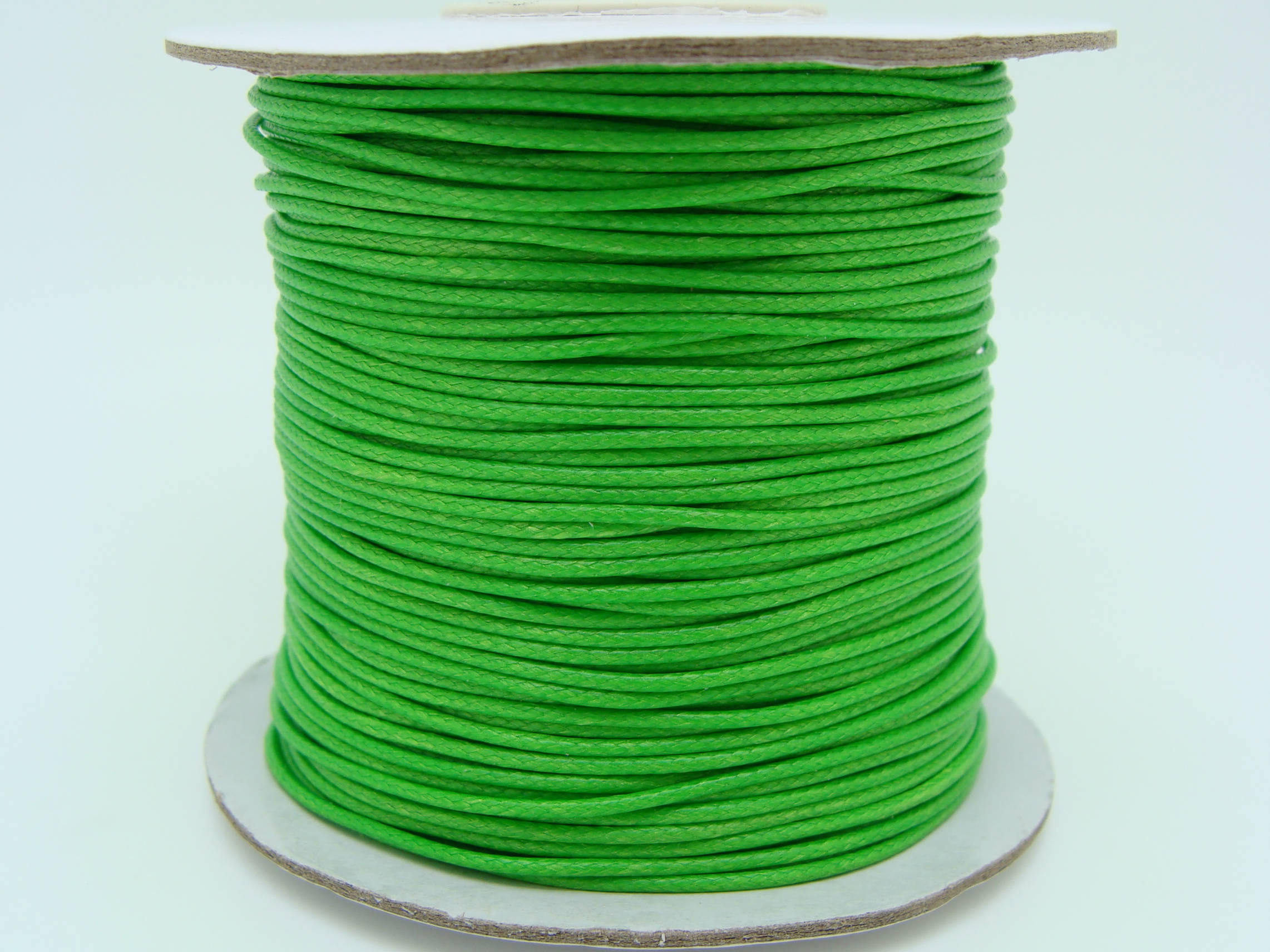 fil polyester cire 1mm vert bobine