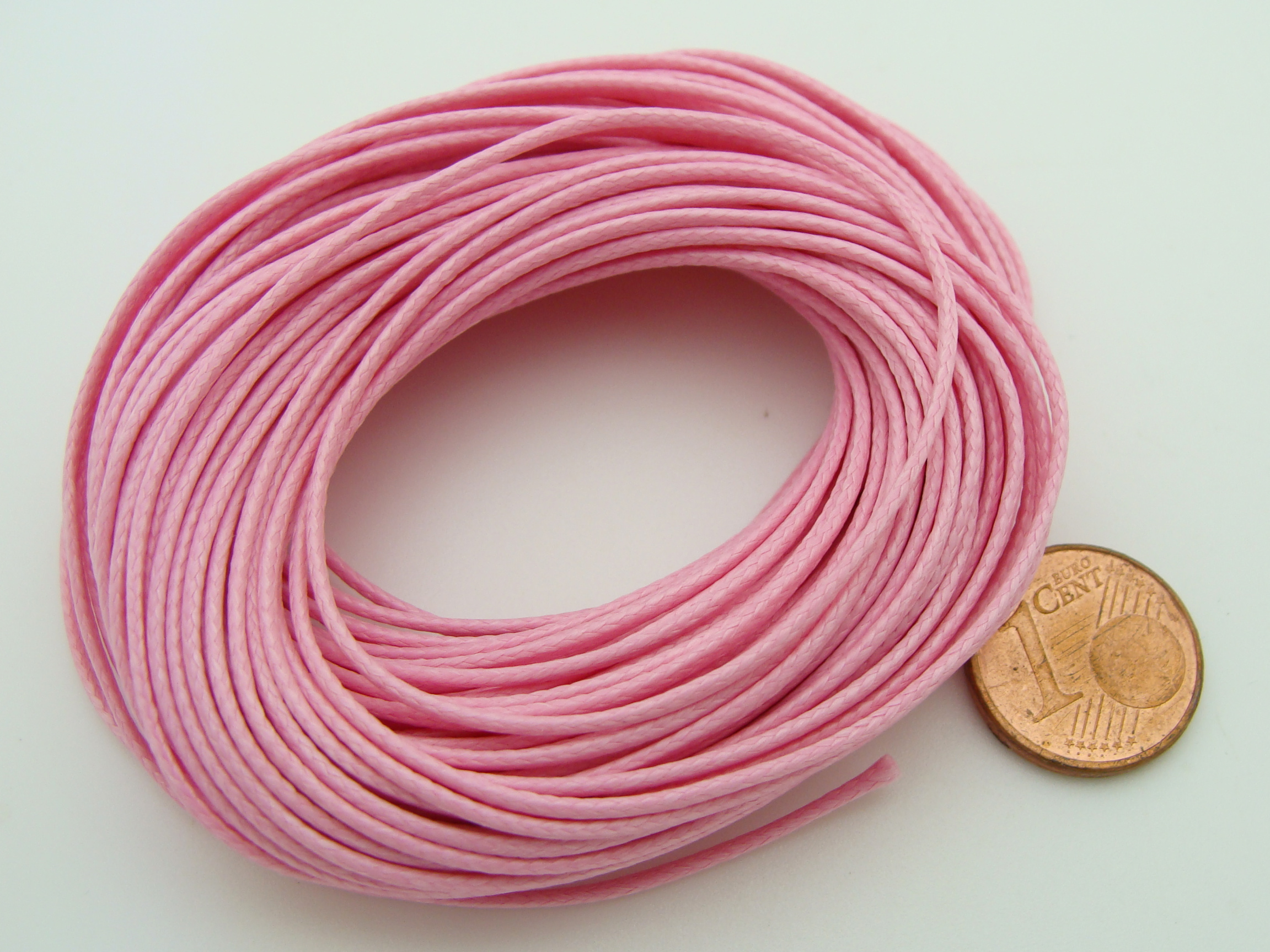 fil polyester 1mm rose cordon new