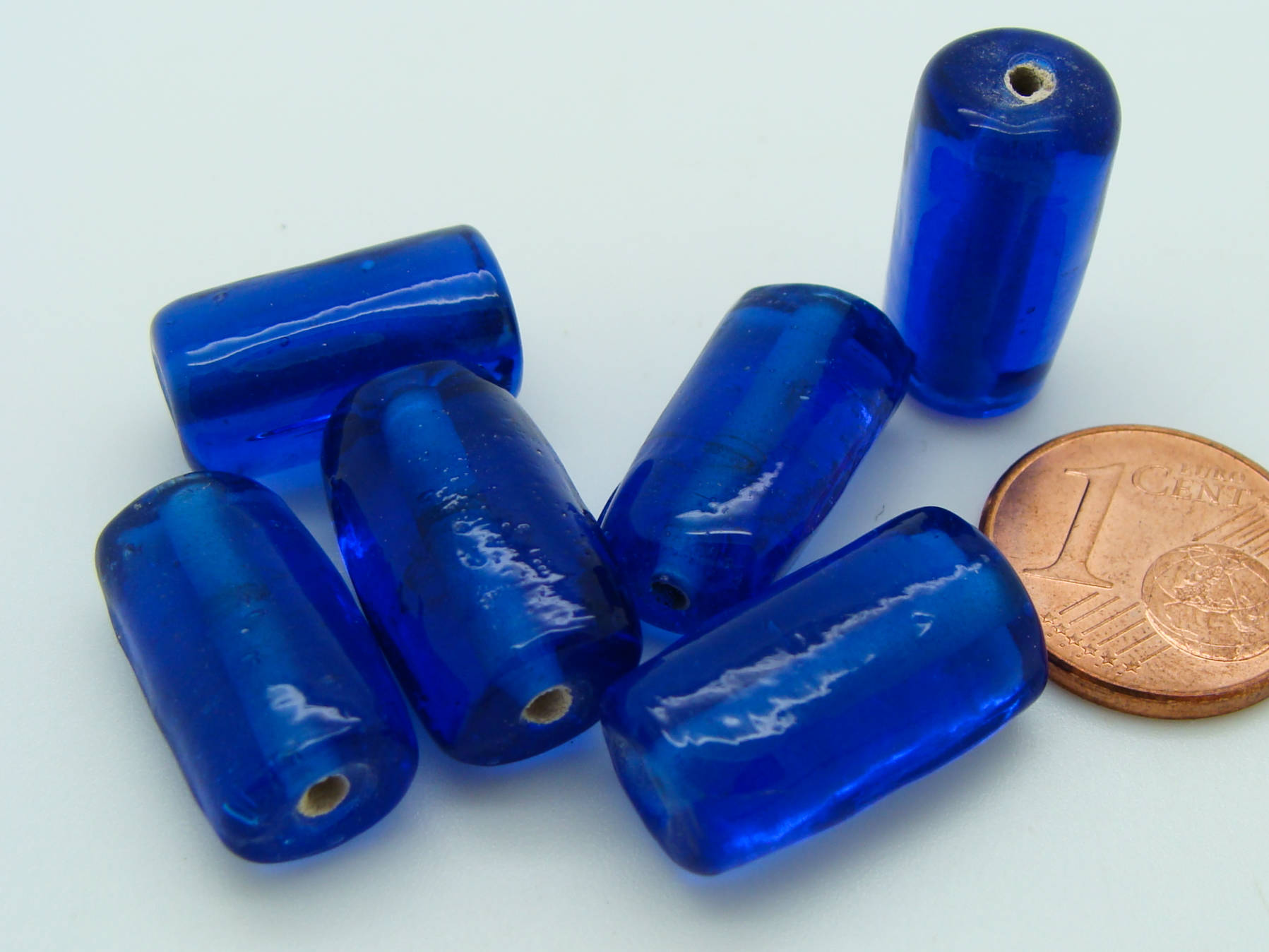 perles tubes bleu marine verre VS-T18x10-marine