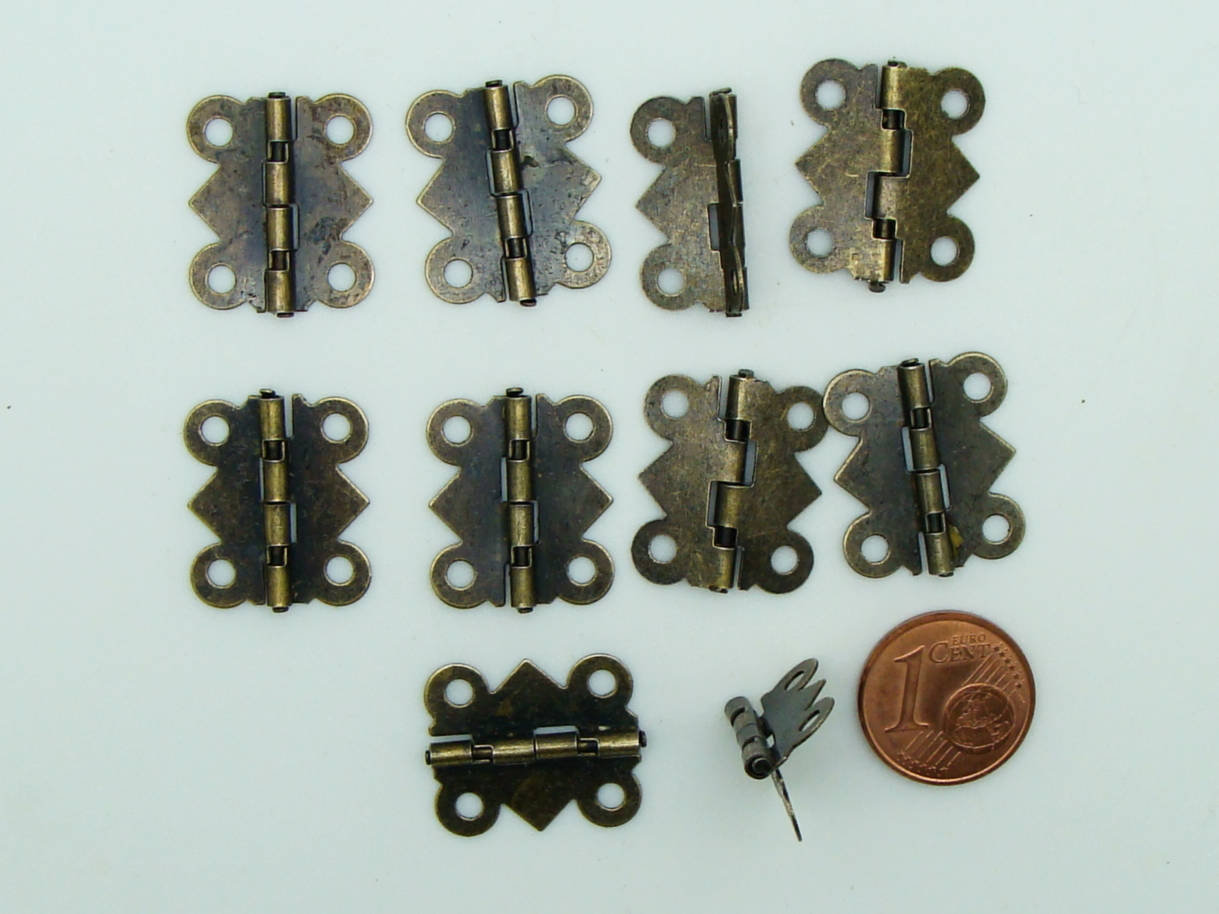 charnieres petites 20x17mm bronze petite