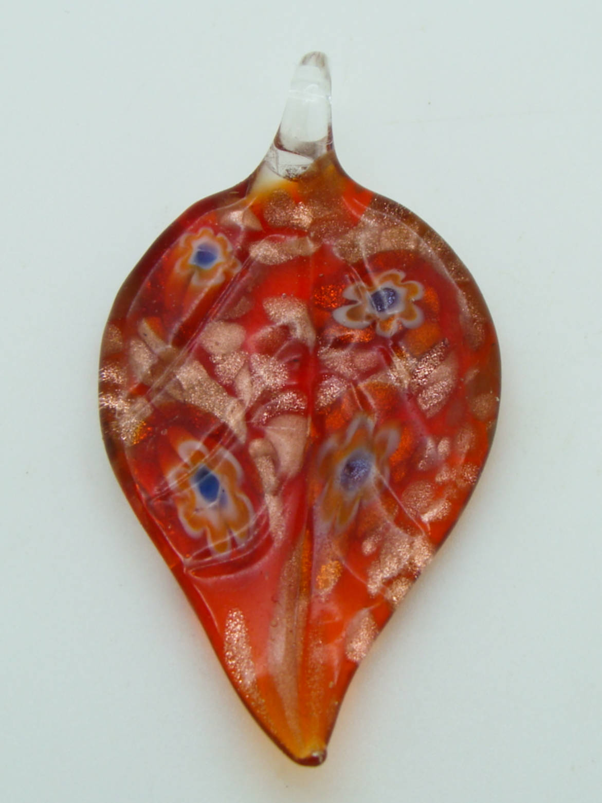 pendentif rouge millefiori Pend-404-3