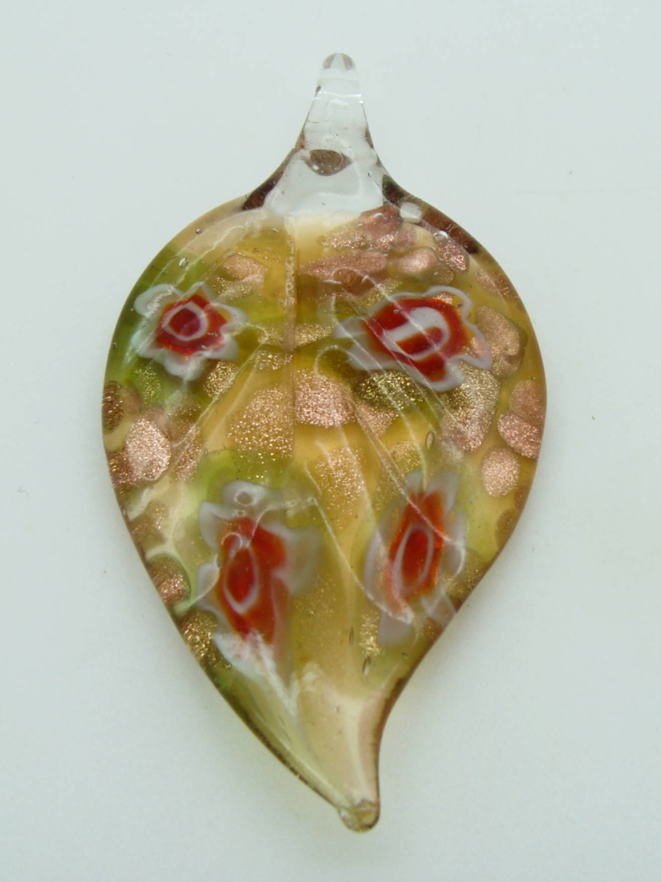 pendentif vert dore Pend-404-4