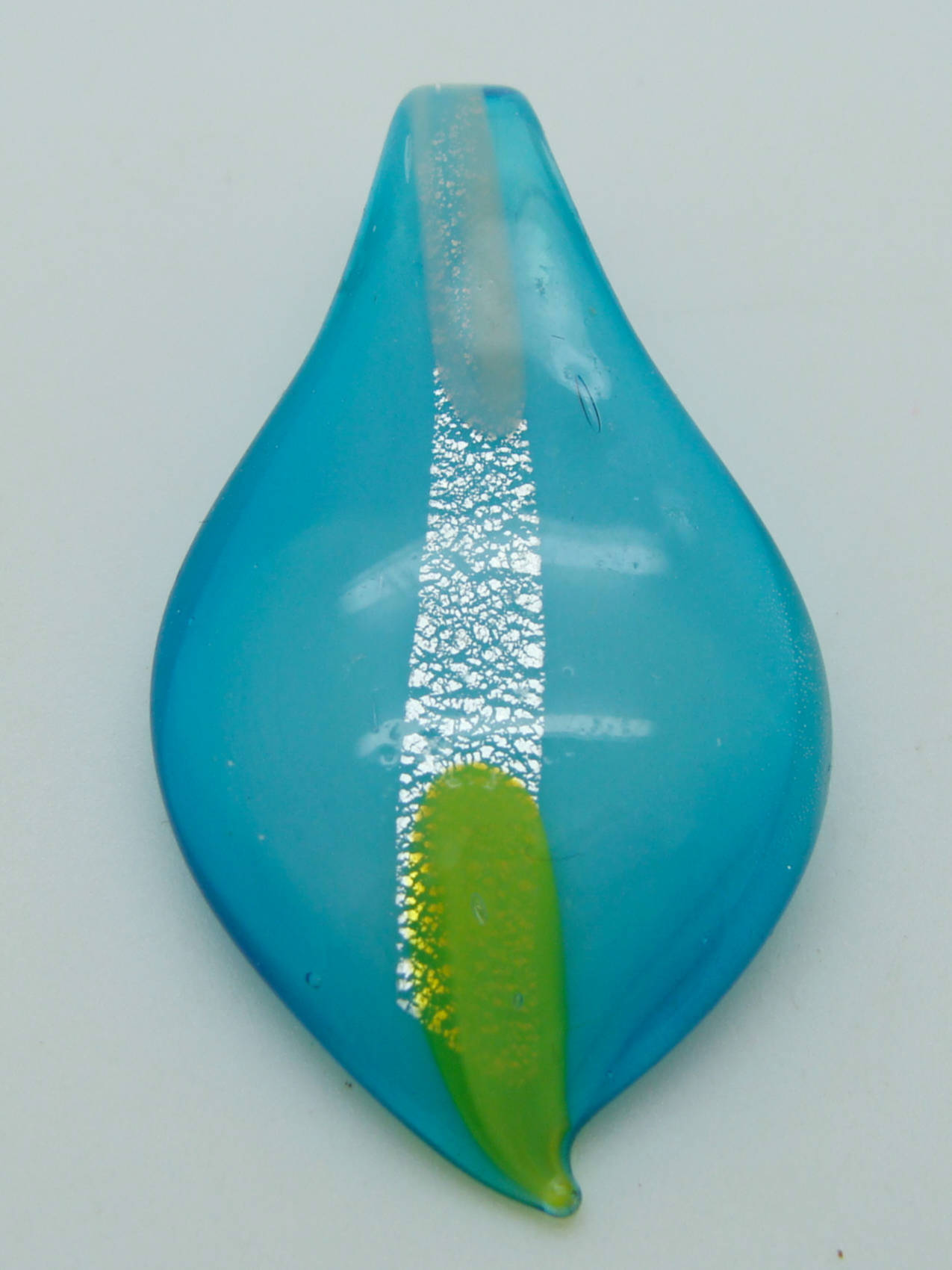 pendentif goutte bleu rayure Pend-405-1